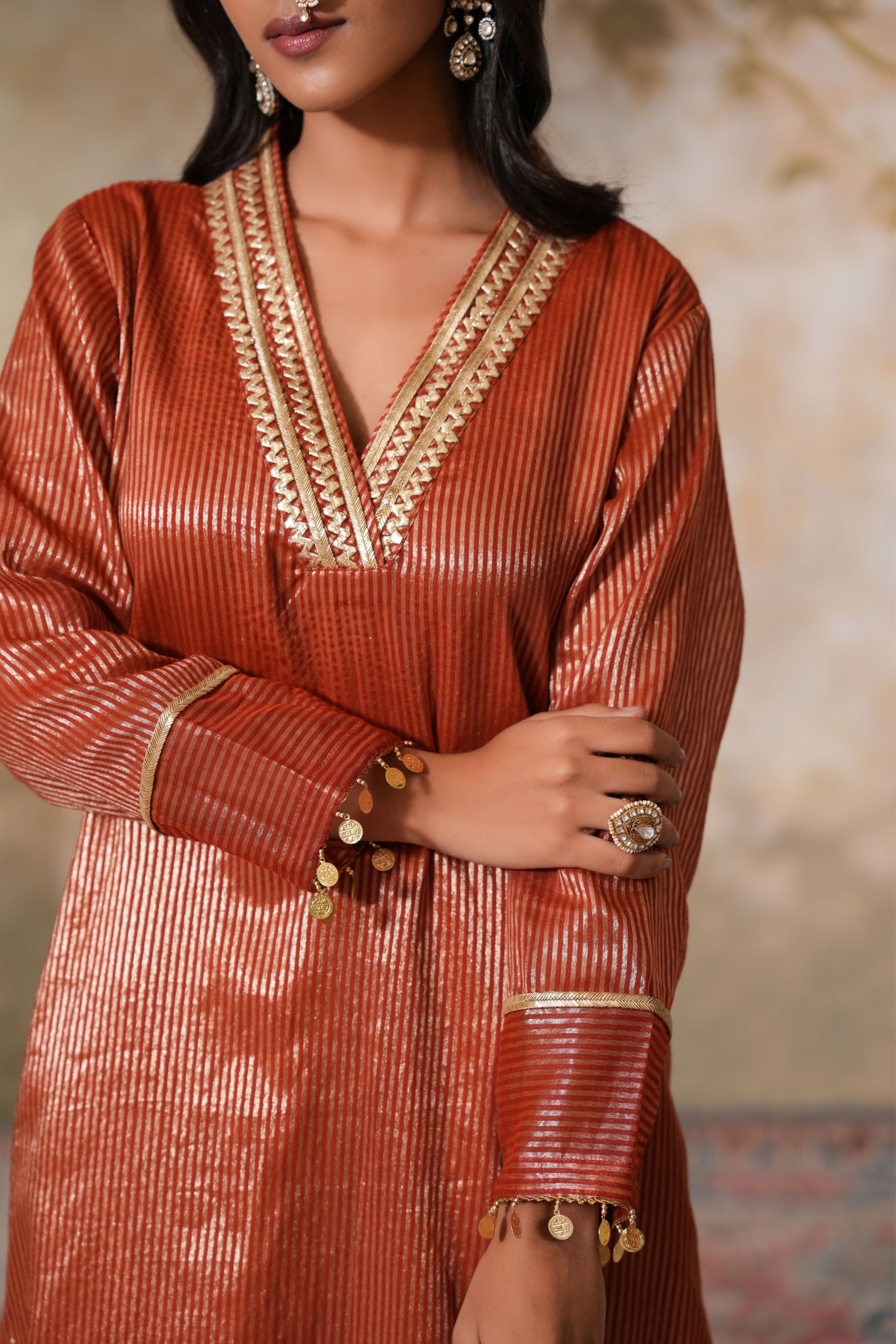 Zangi Gota Kurta Set With Dupatta