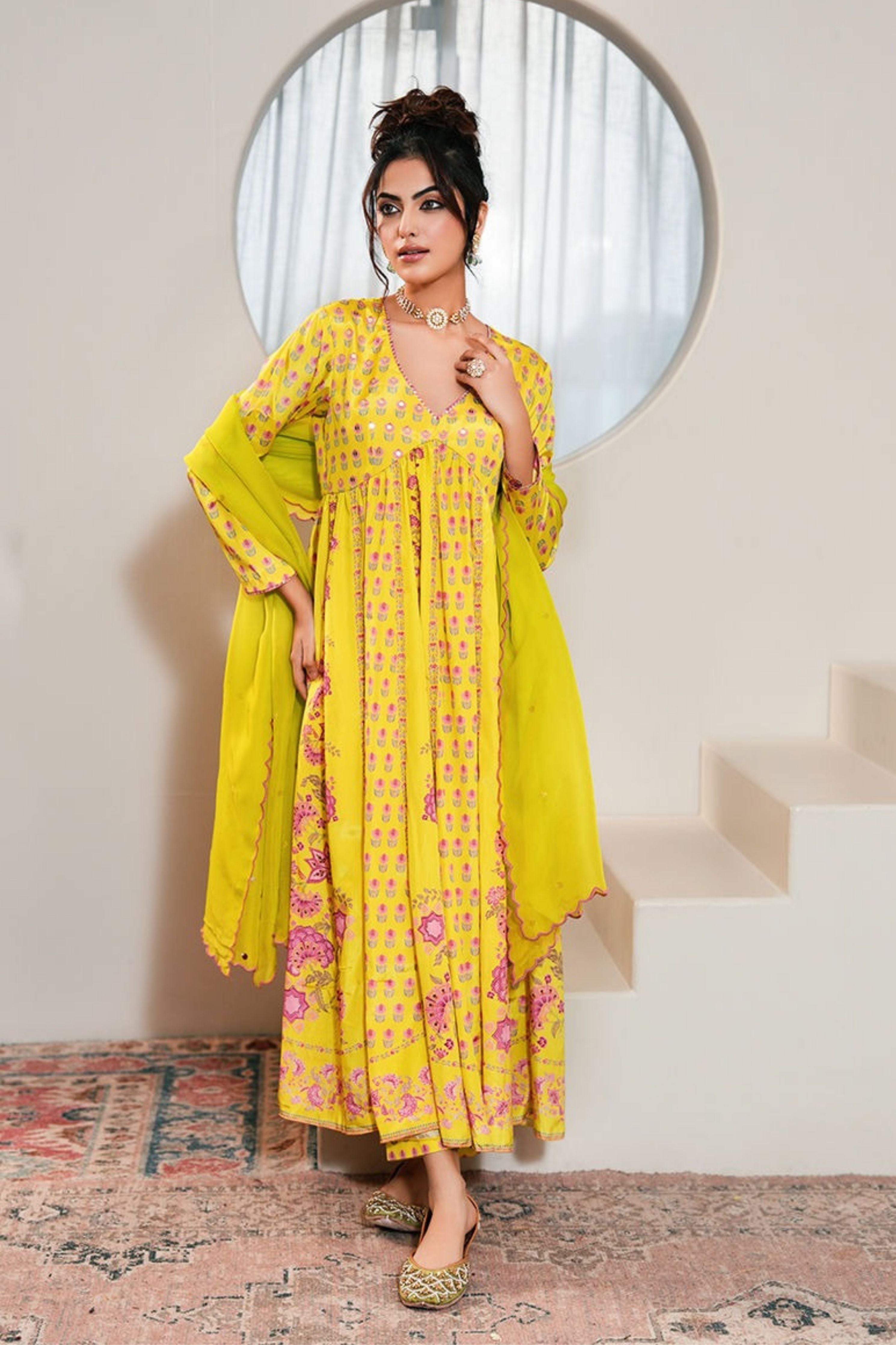 Naaz Mehrunissa Anarkali Set With Dupatta