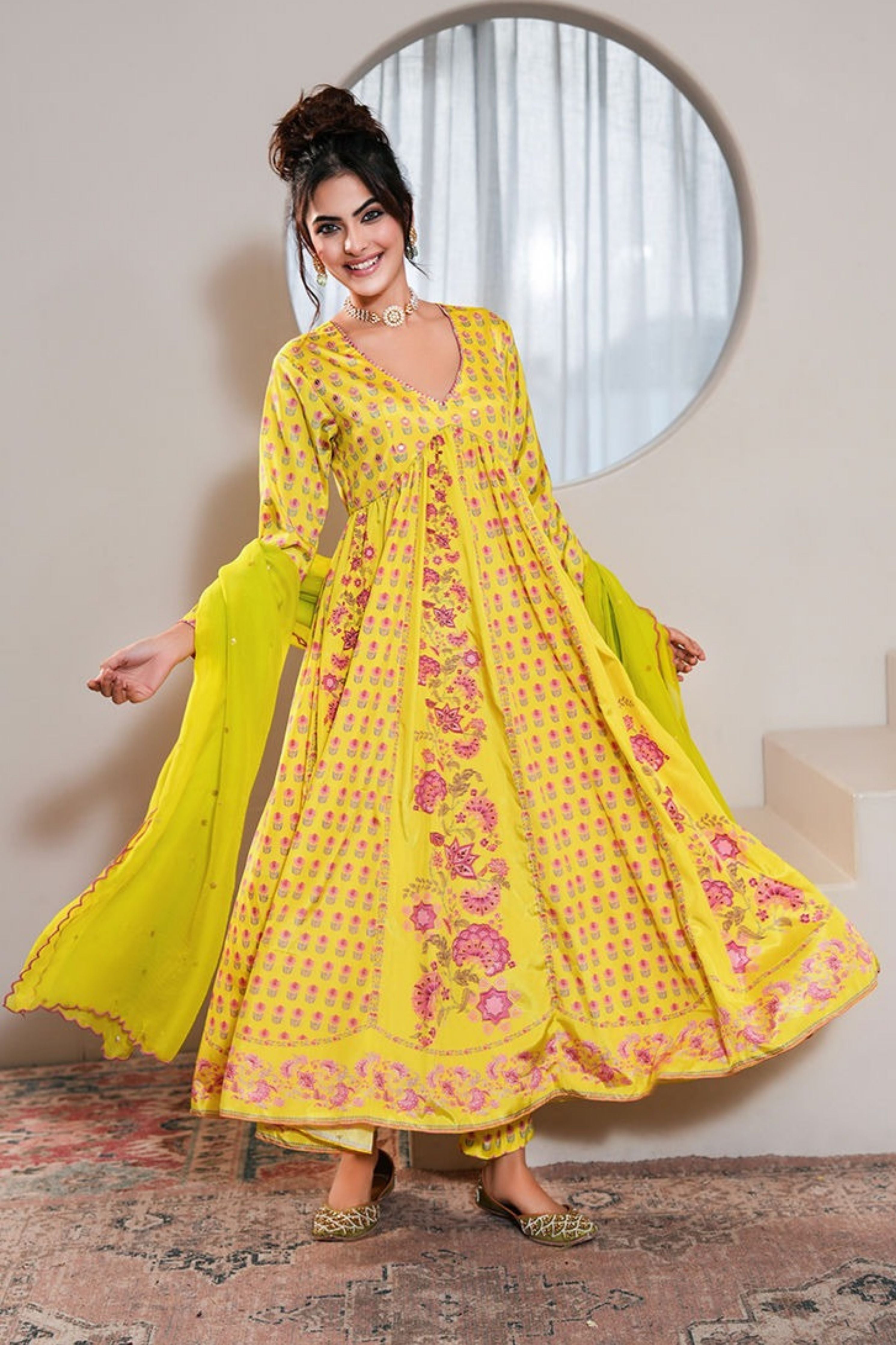 Naaz Mehrunissa Anarkali Set With Dupatta