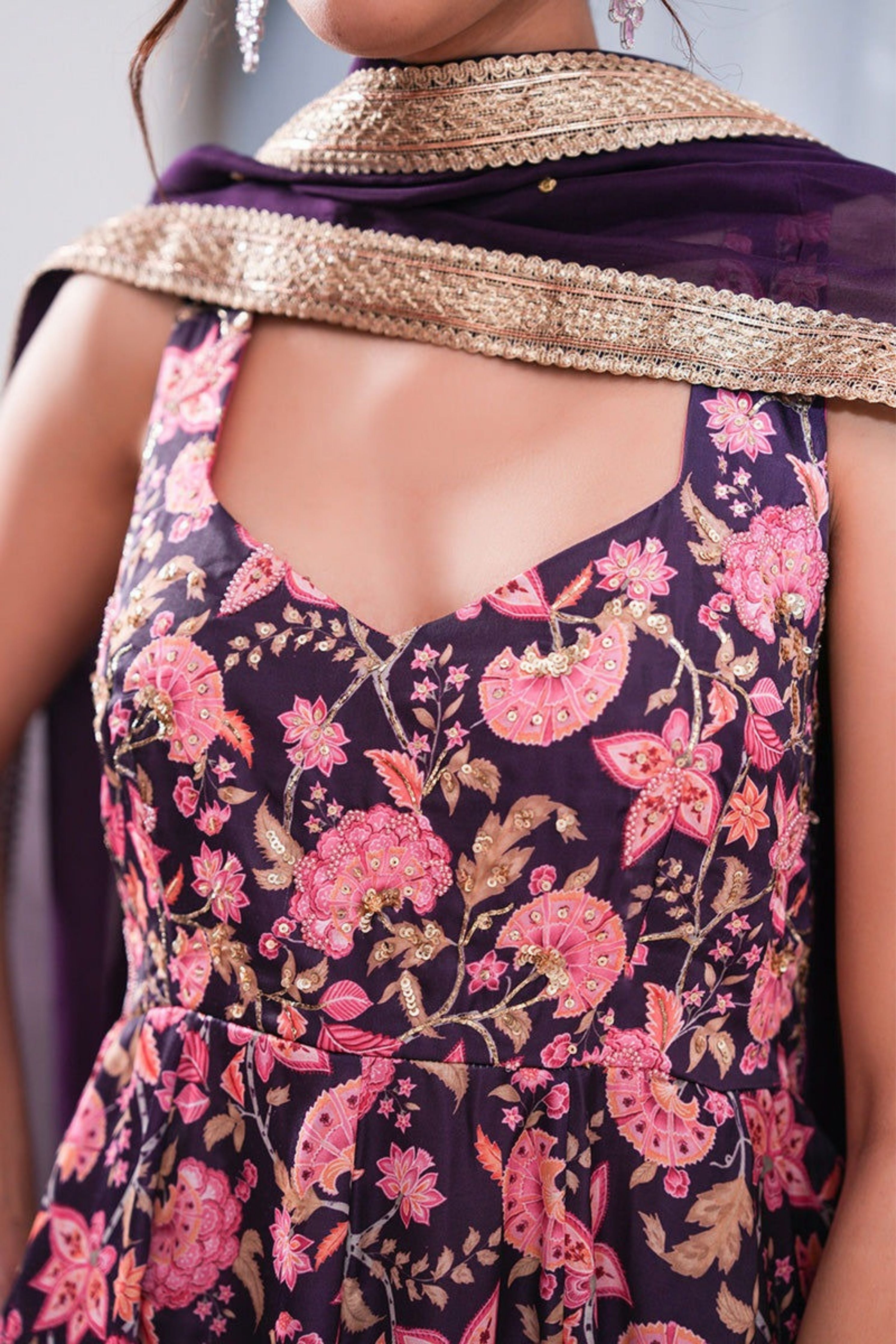 Zinnia Gul Anarkali Set With Dupatta