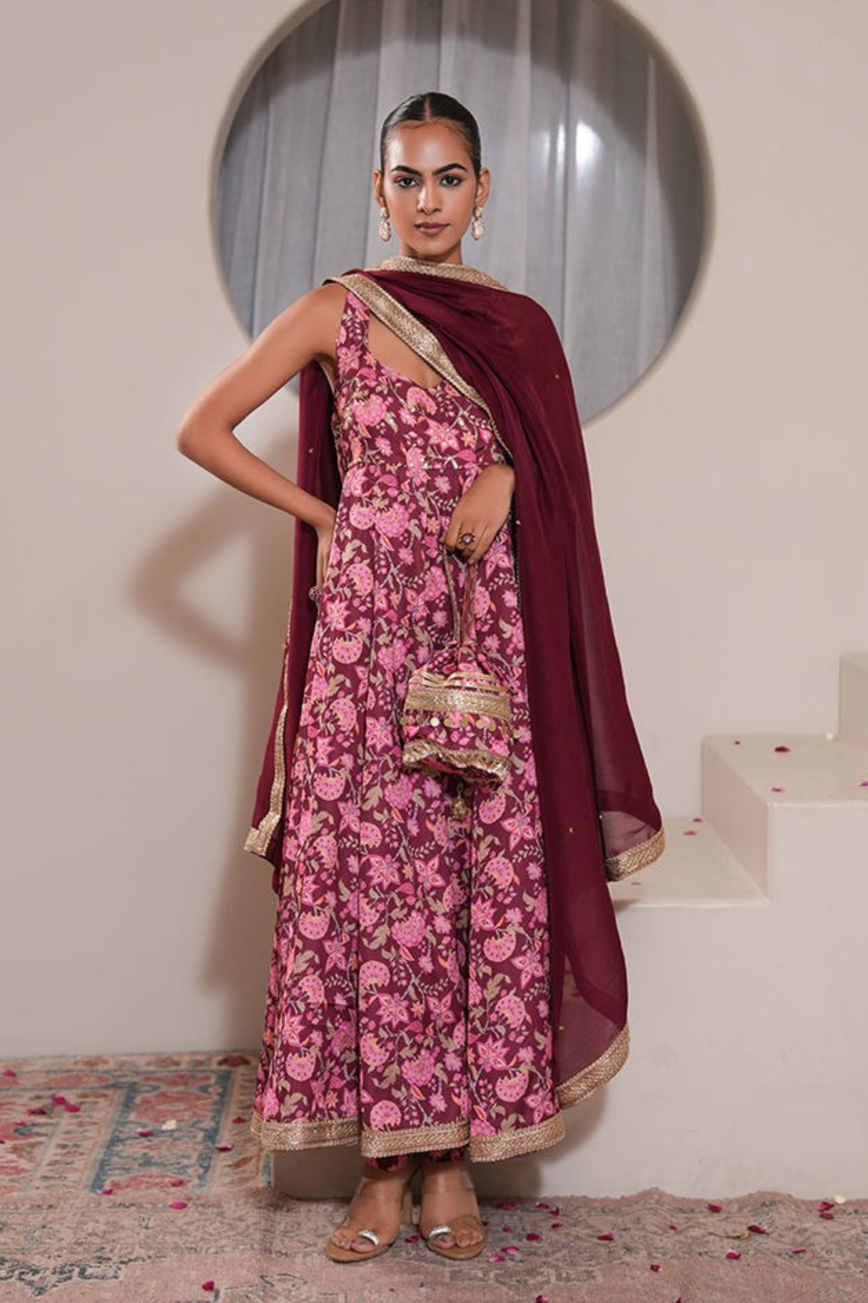 Petunia Gul Anarkali Set With Dupatta