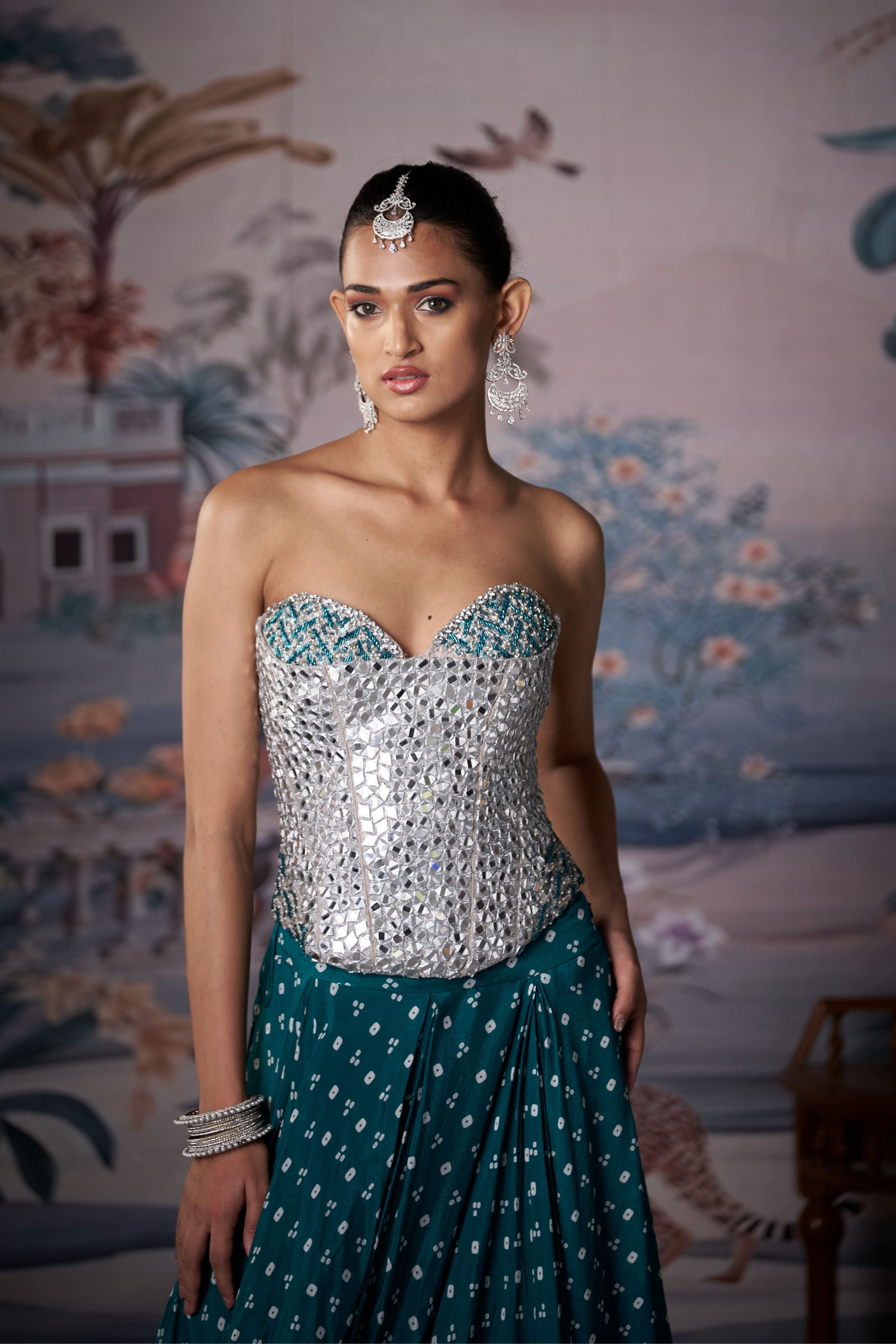 Green Goddess Lehenga set