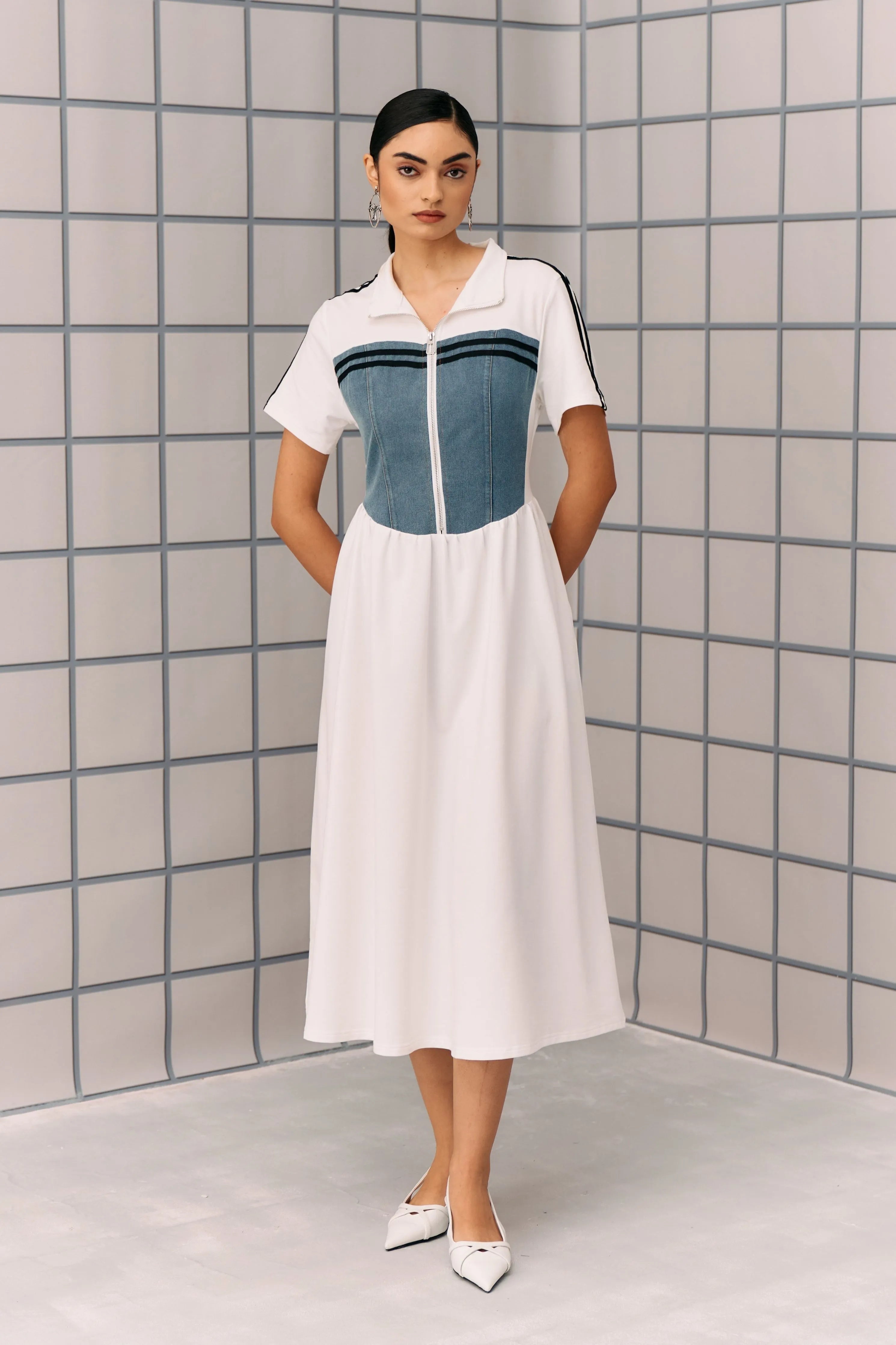 White Denim Hibo Dress