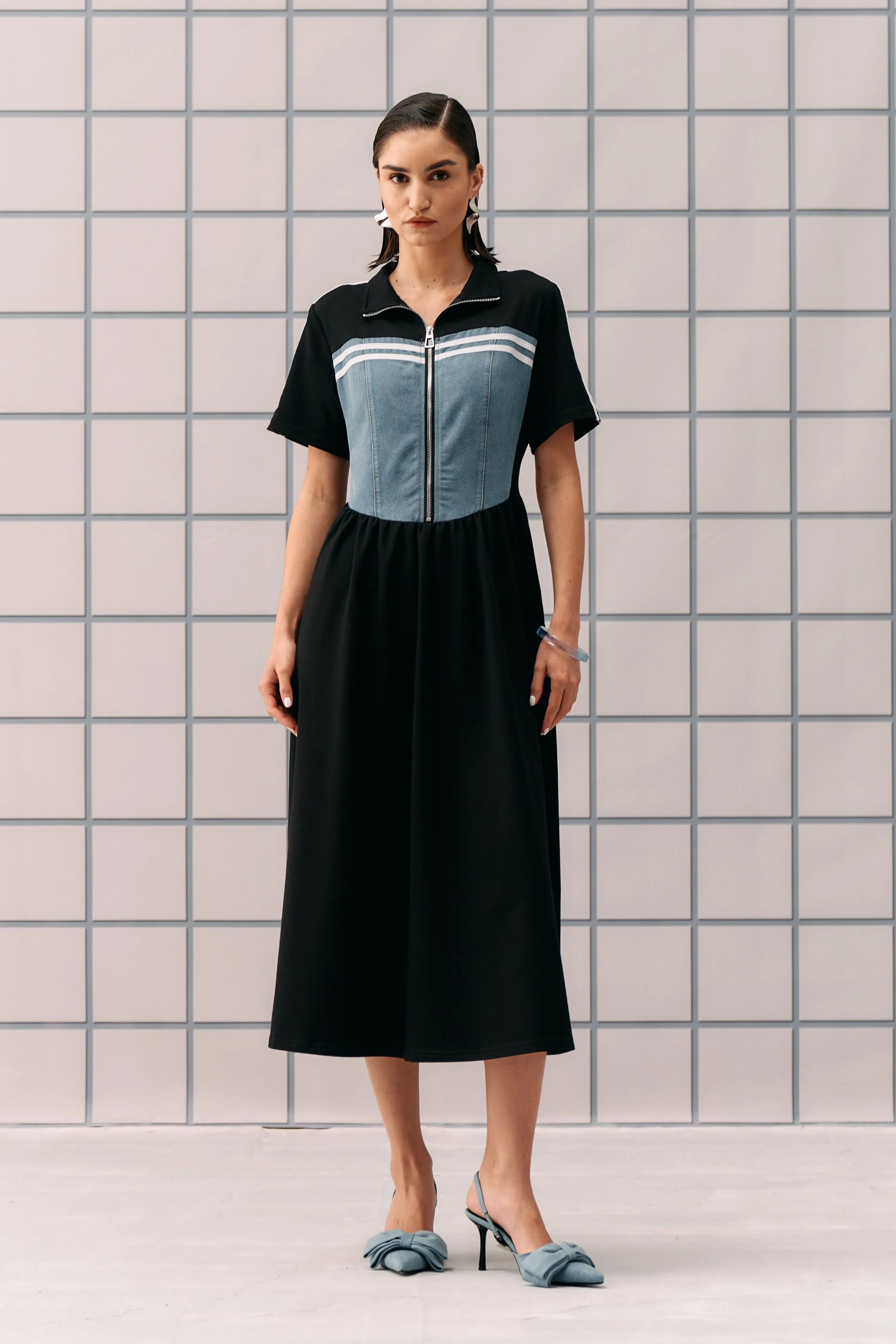 Black Denim Hibo Dress