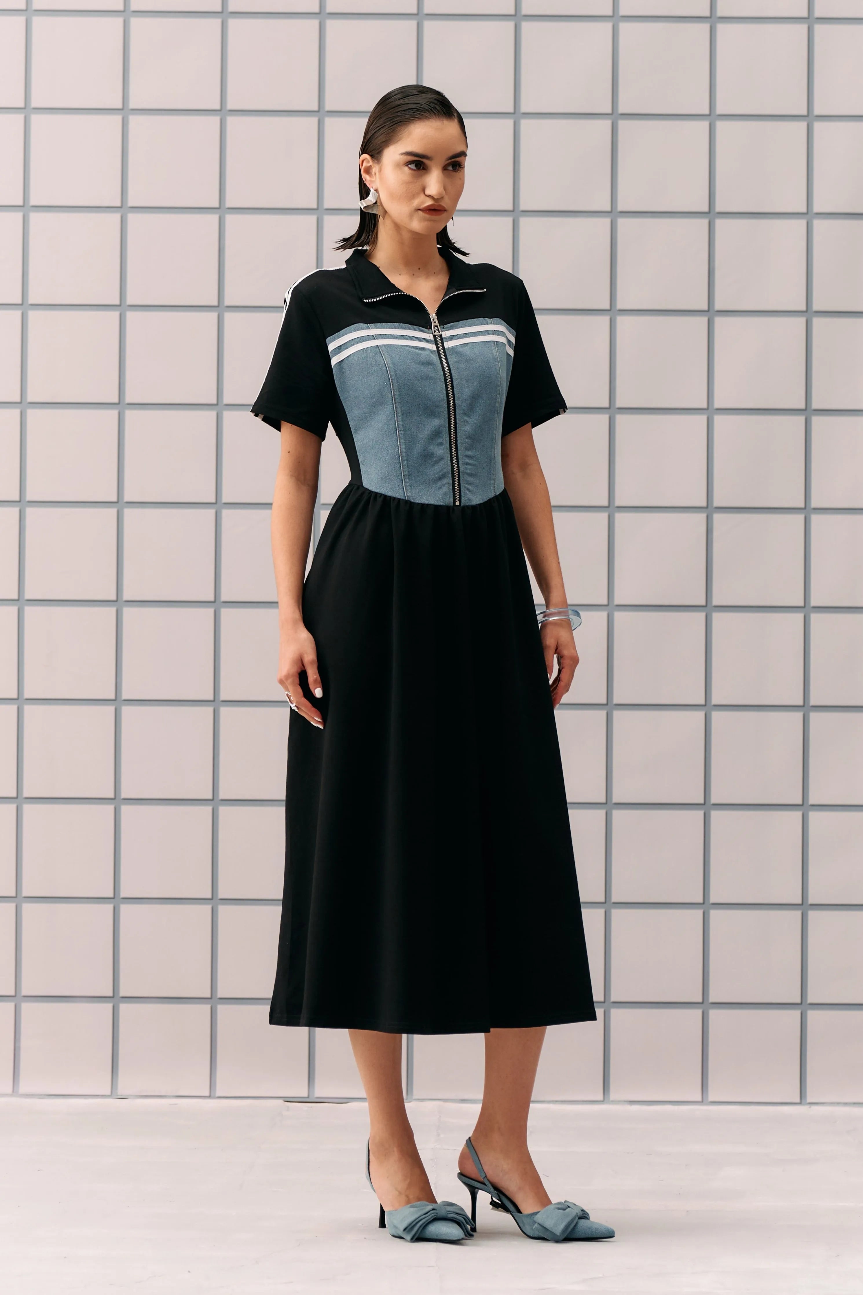 Black Denim Hibo Dress