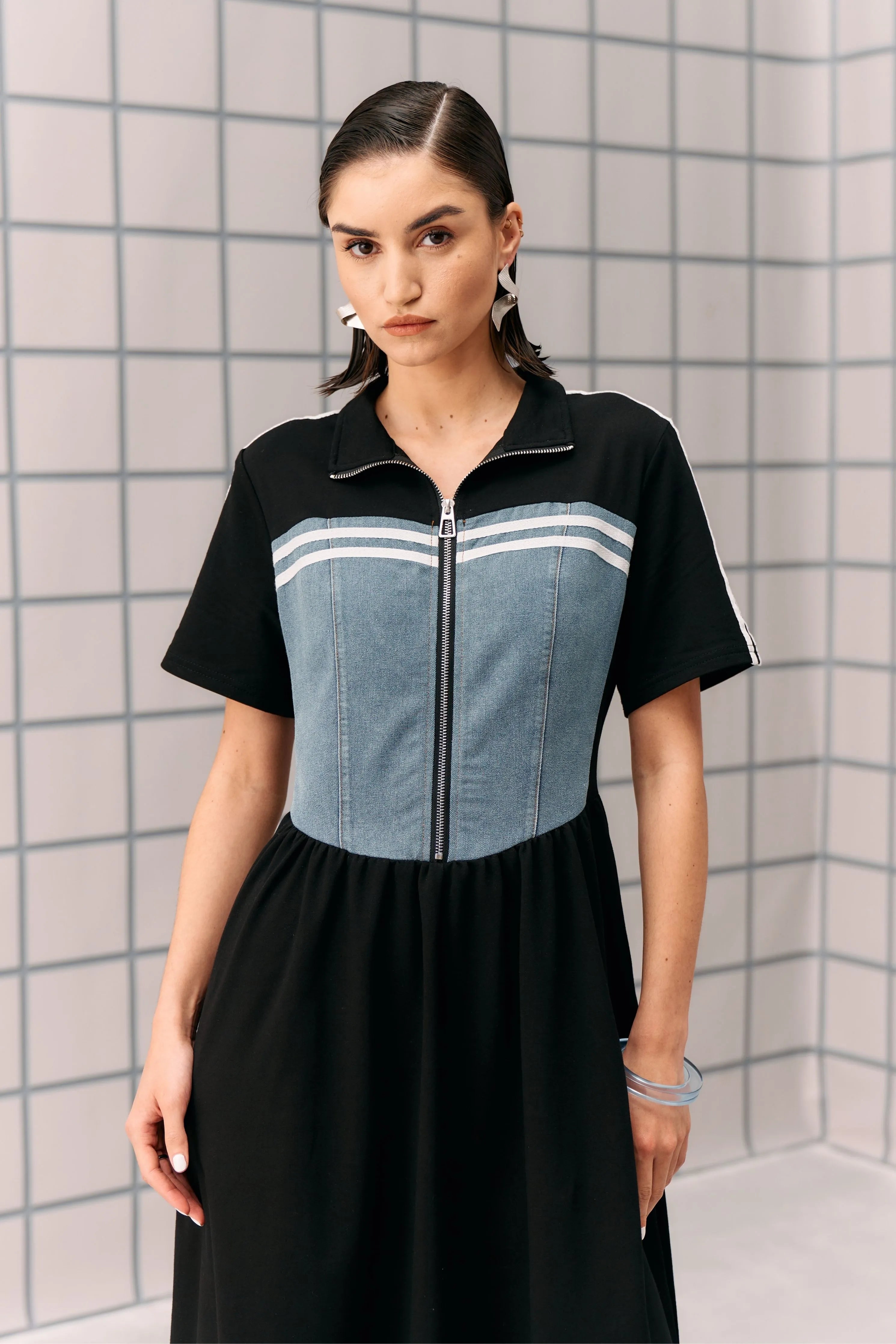 Black Denim Hibo Dress