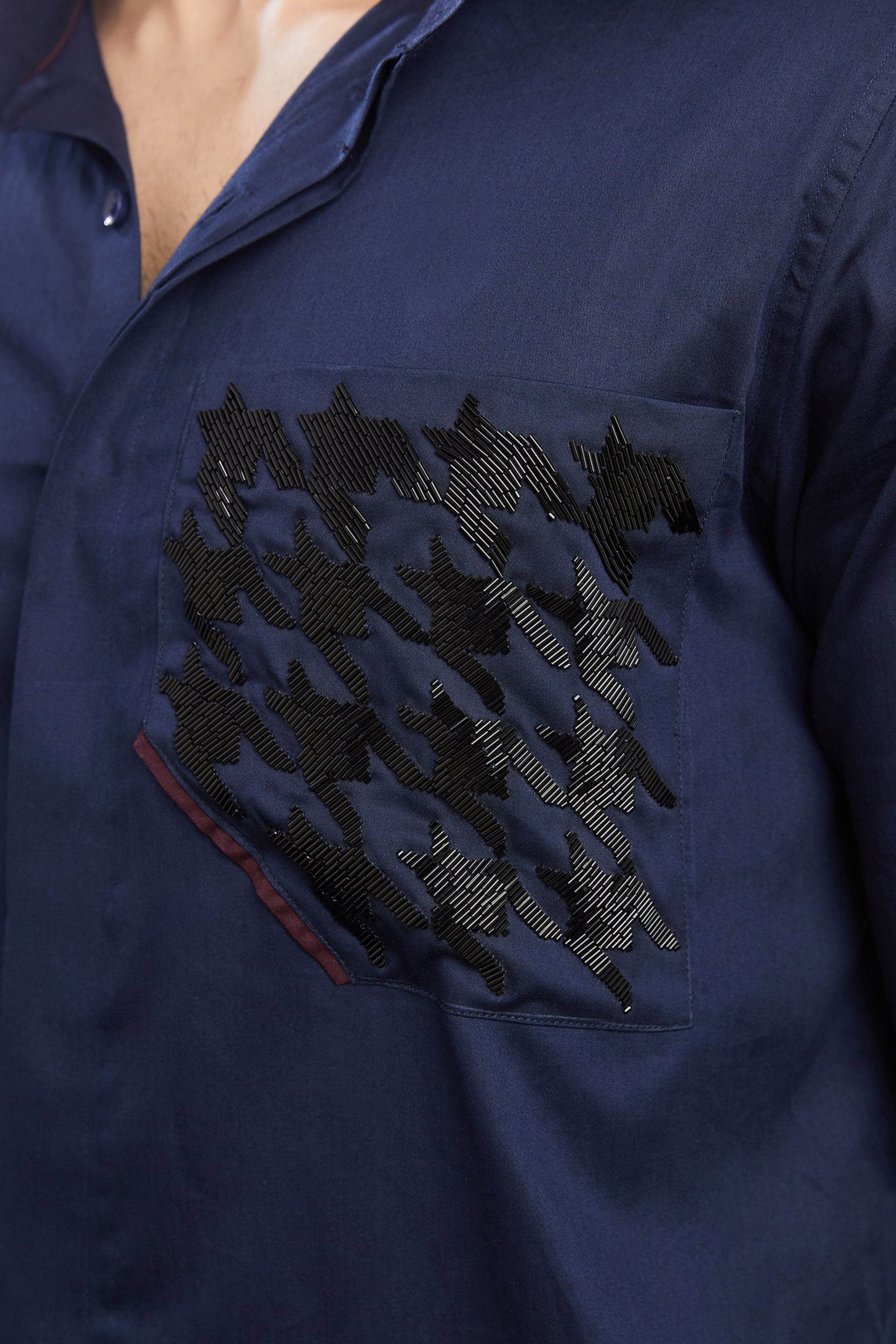 Houndstooth Emb Shirt