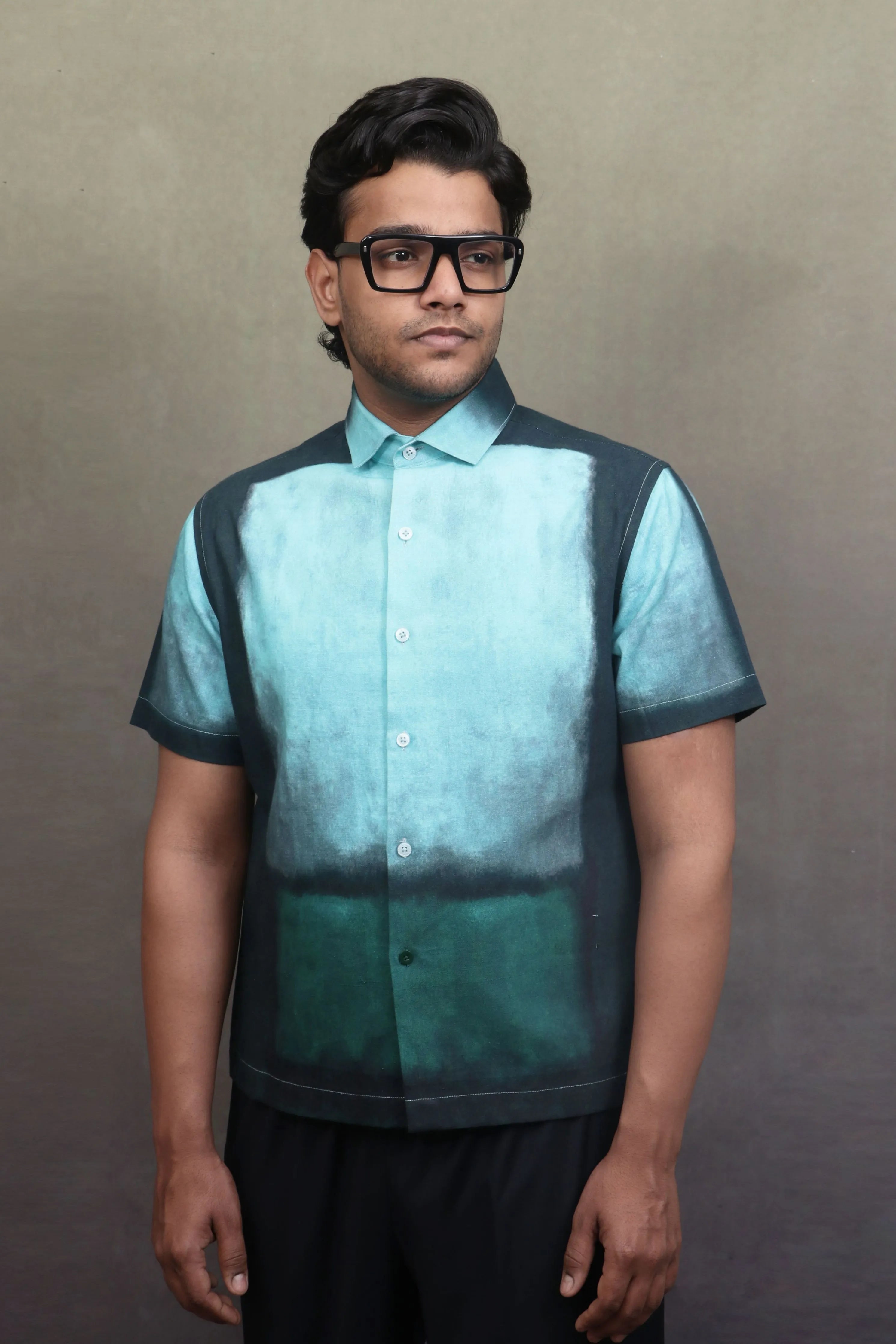 Forest Teal Green Gradient Shirt