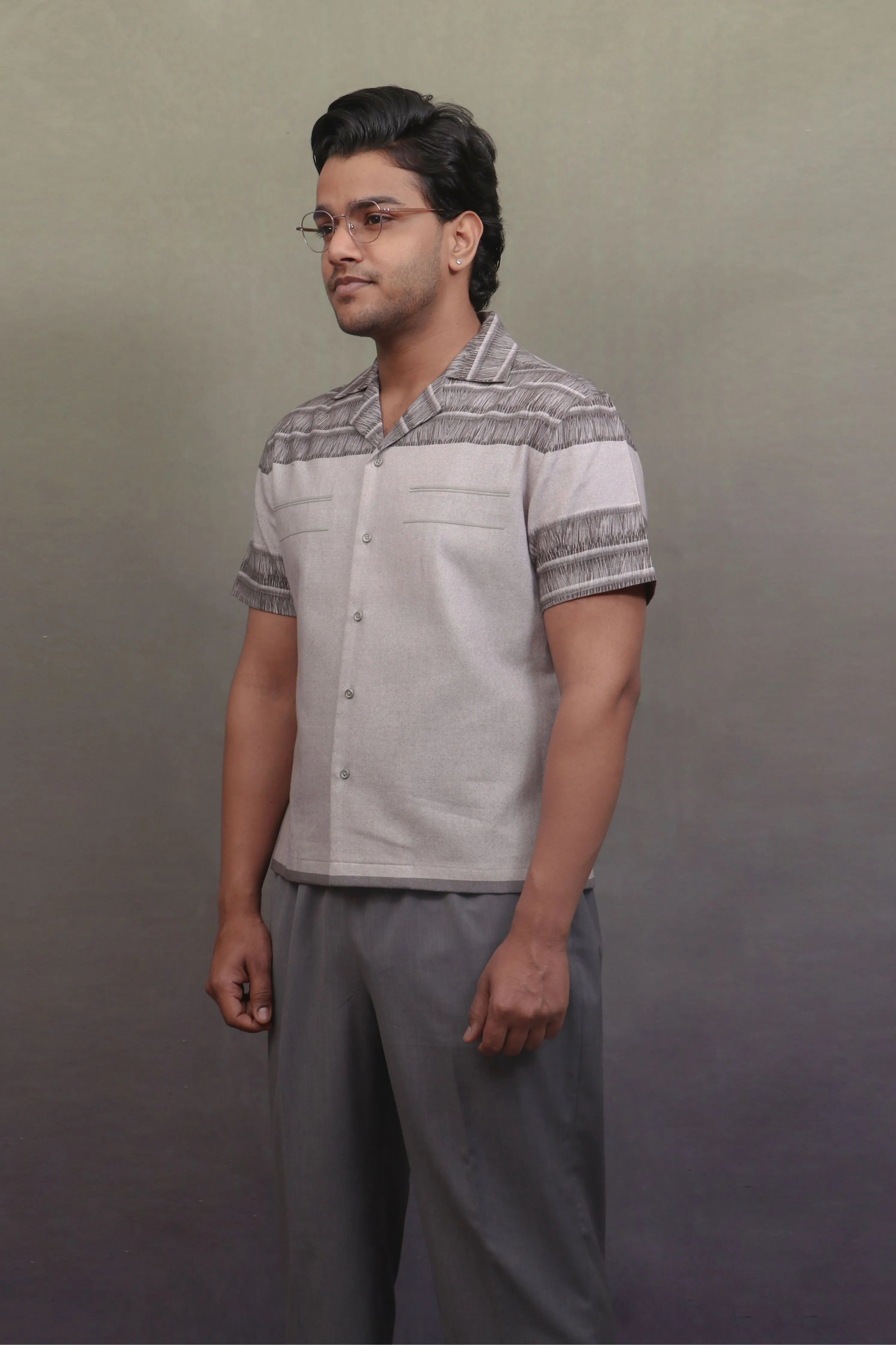 Assam Grey Khadi Shirt