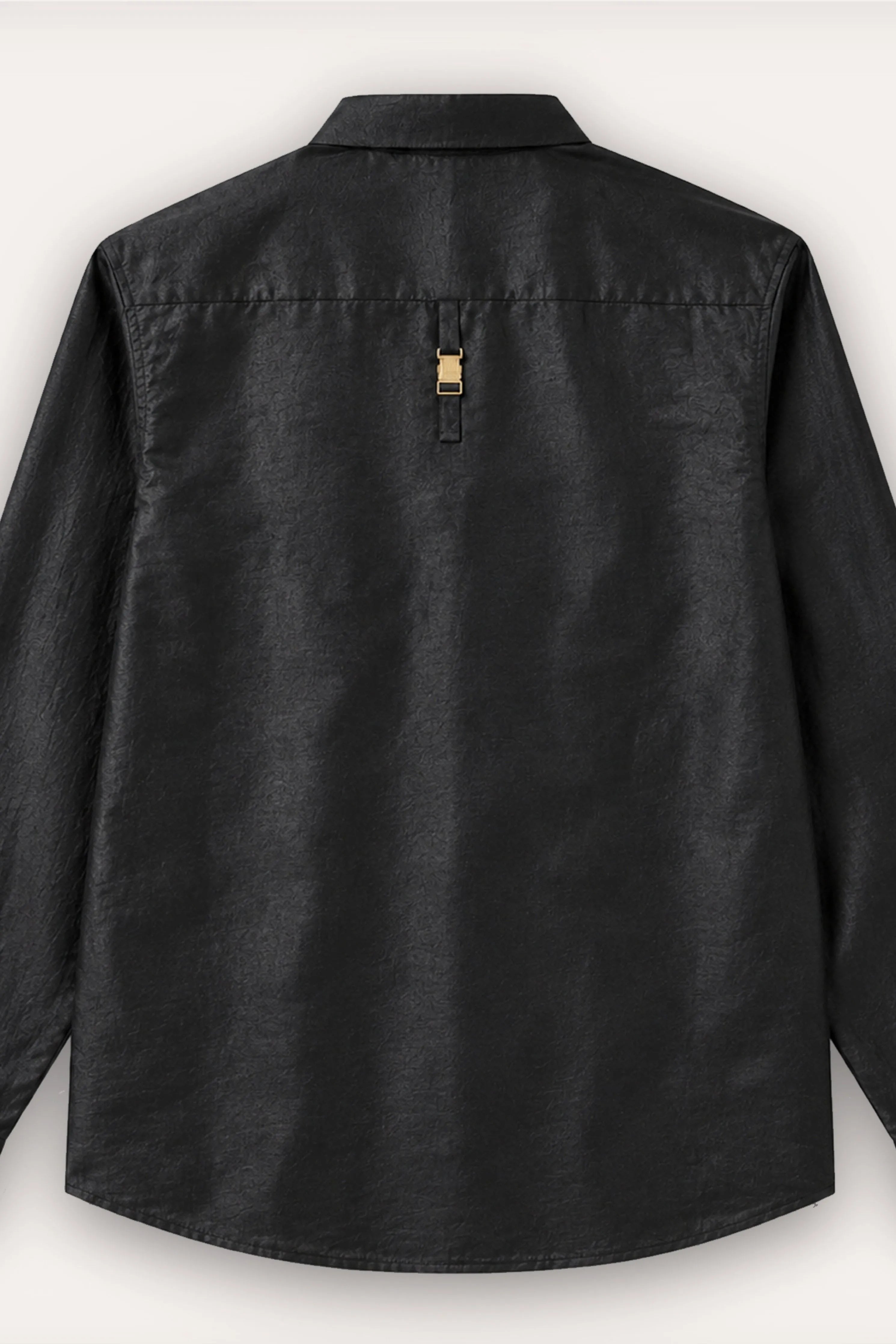 Black  Tailored Silk Khadi Shirt