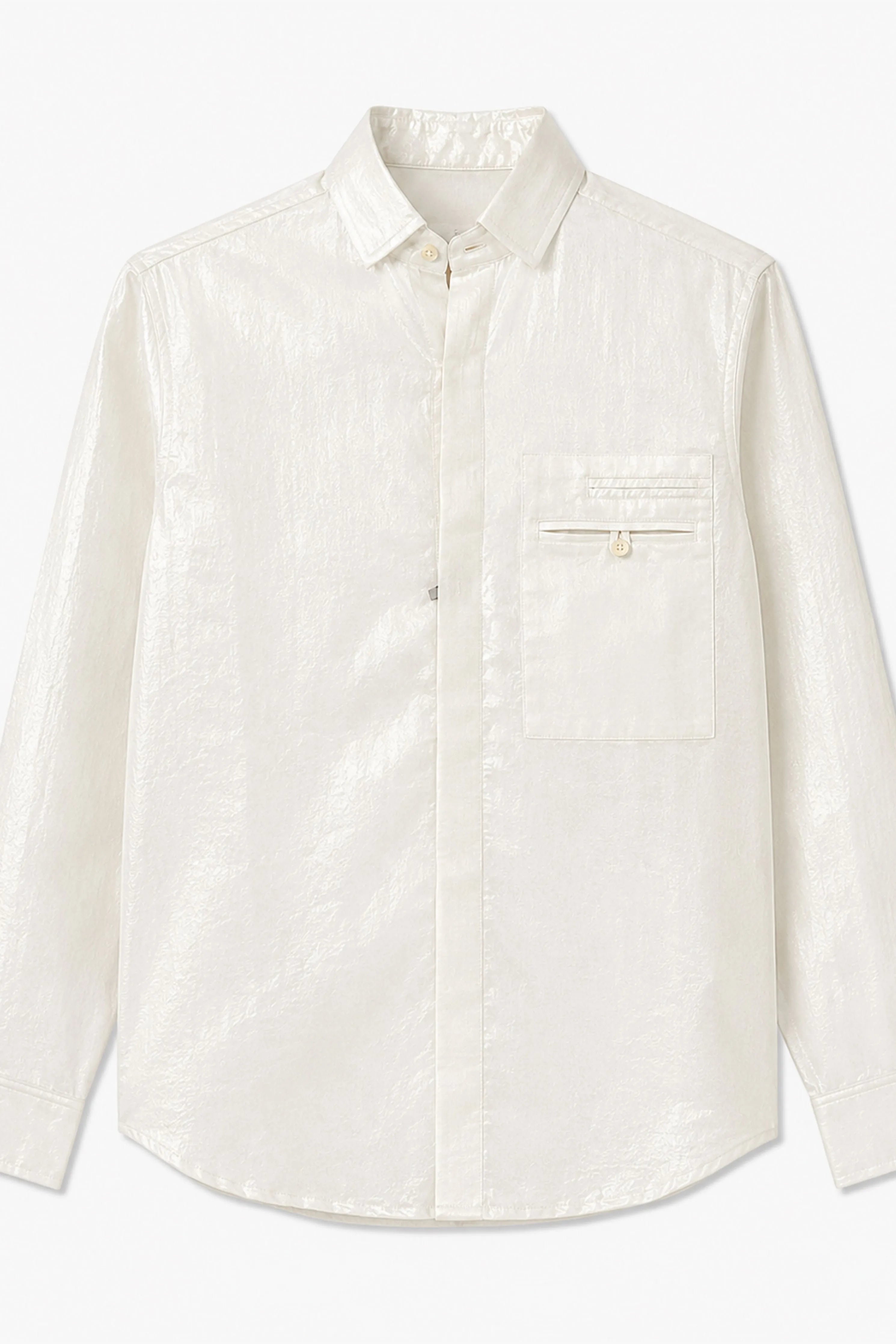 Classic Shirt With Exposed Embriodery