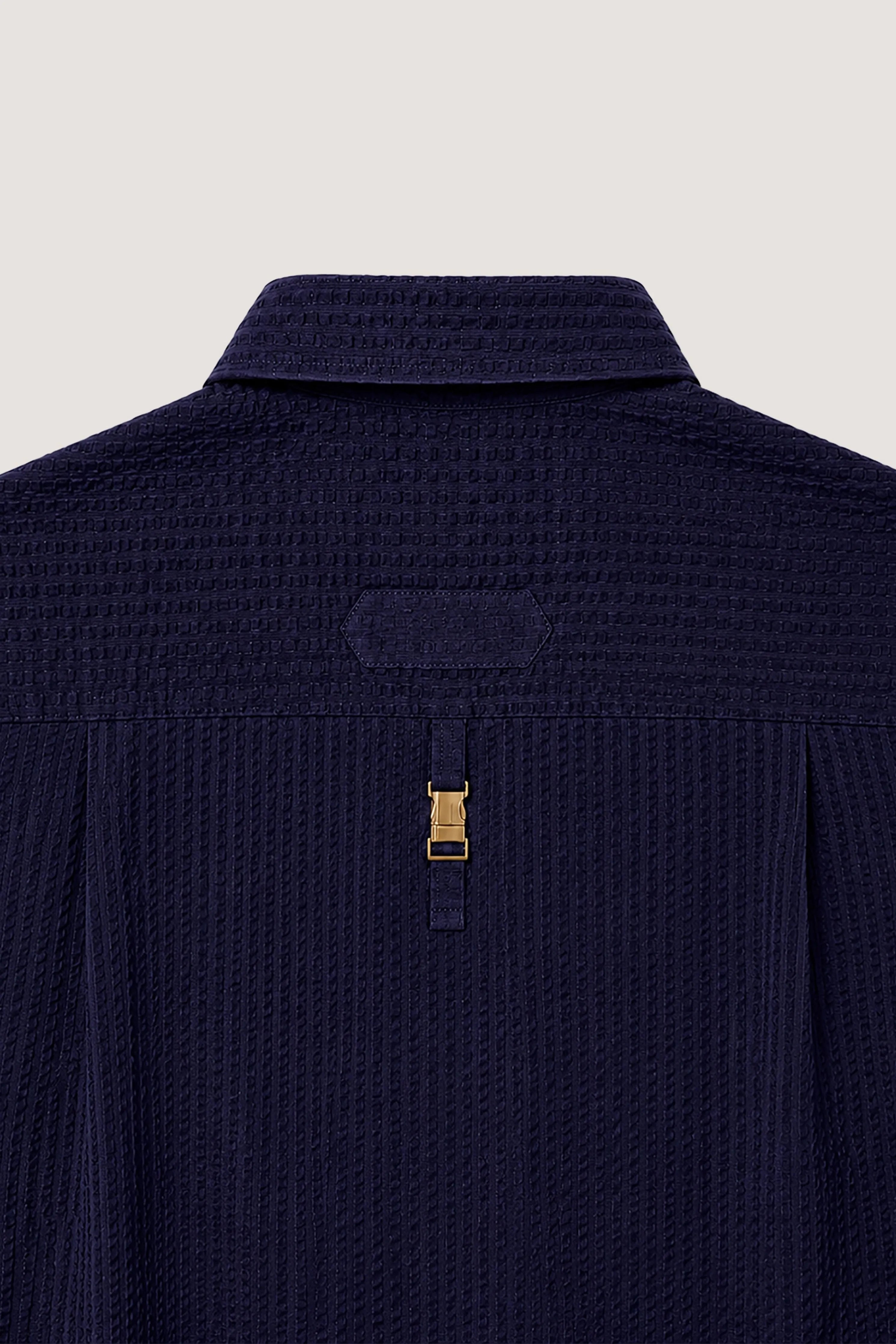 Classic Seersucker Shirt With Back Detail