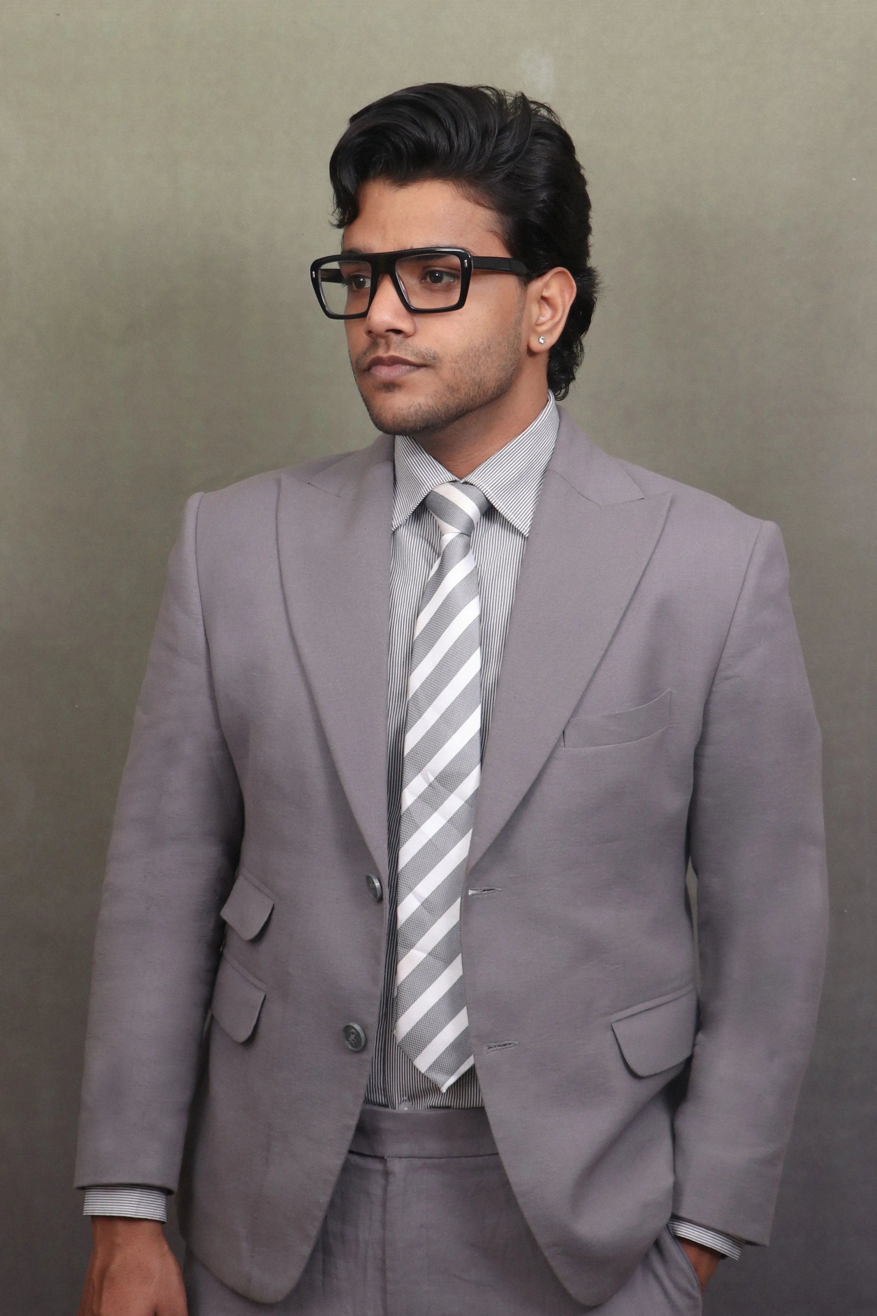 Single Breasted Grey Suit