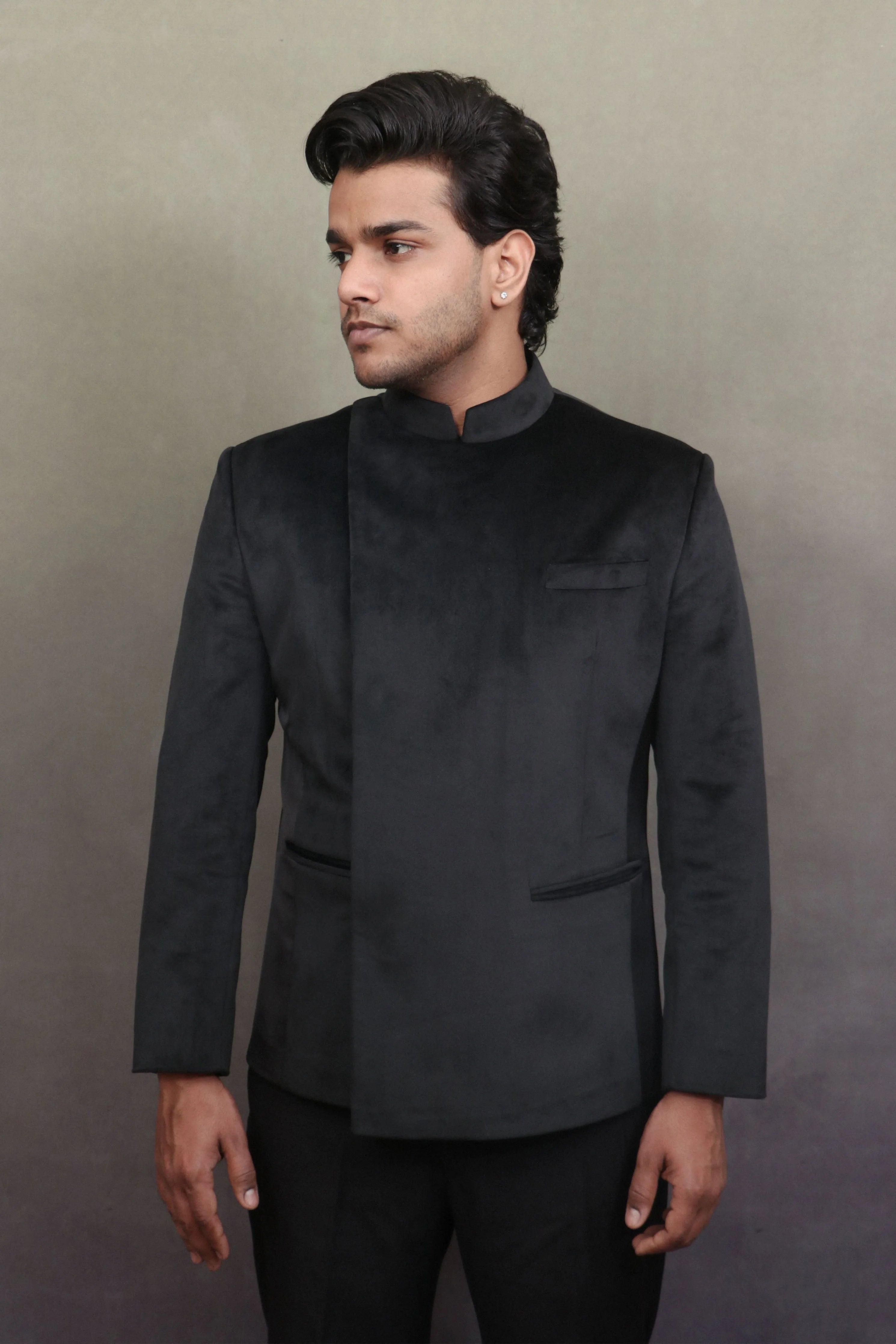 Black Tailored Fit Evening Jacket