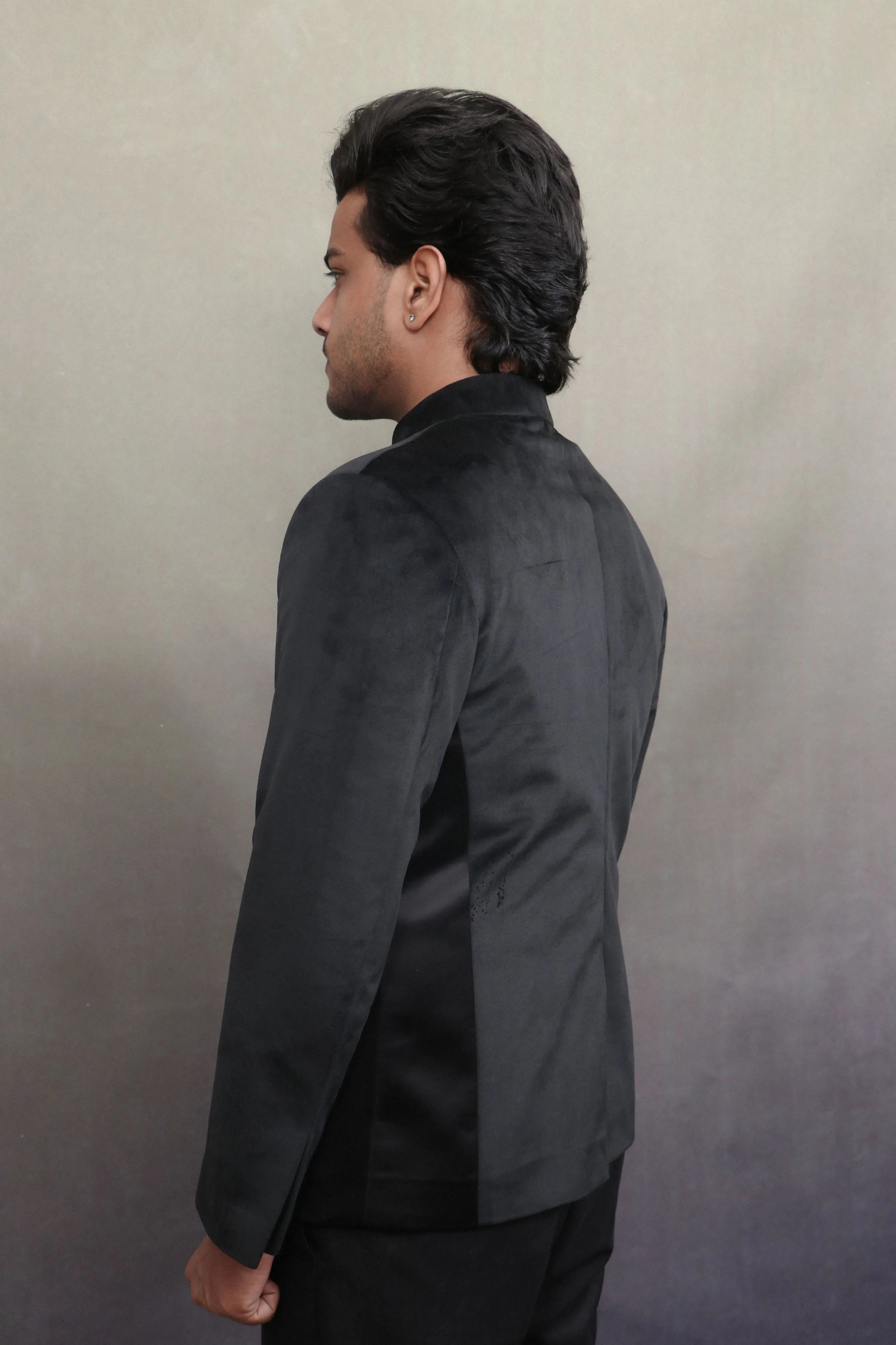 Black Tailored Fit Evening Jacket