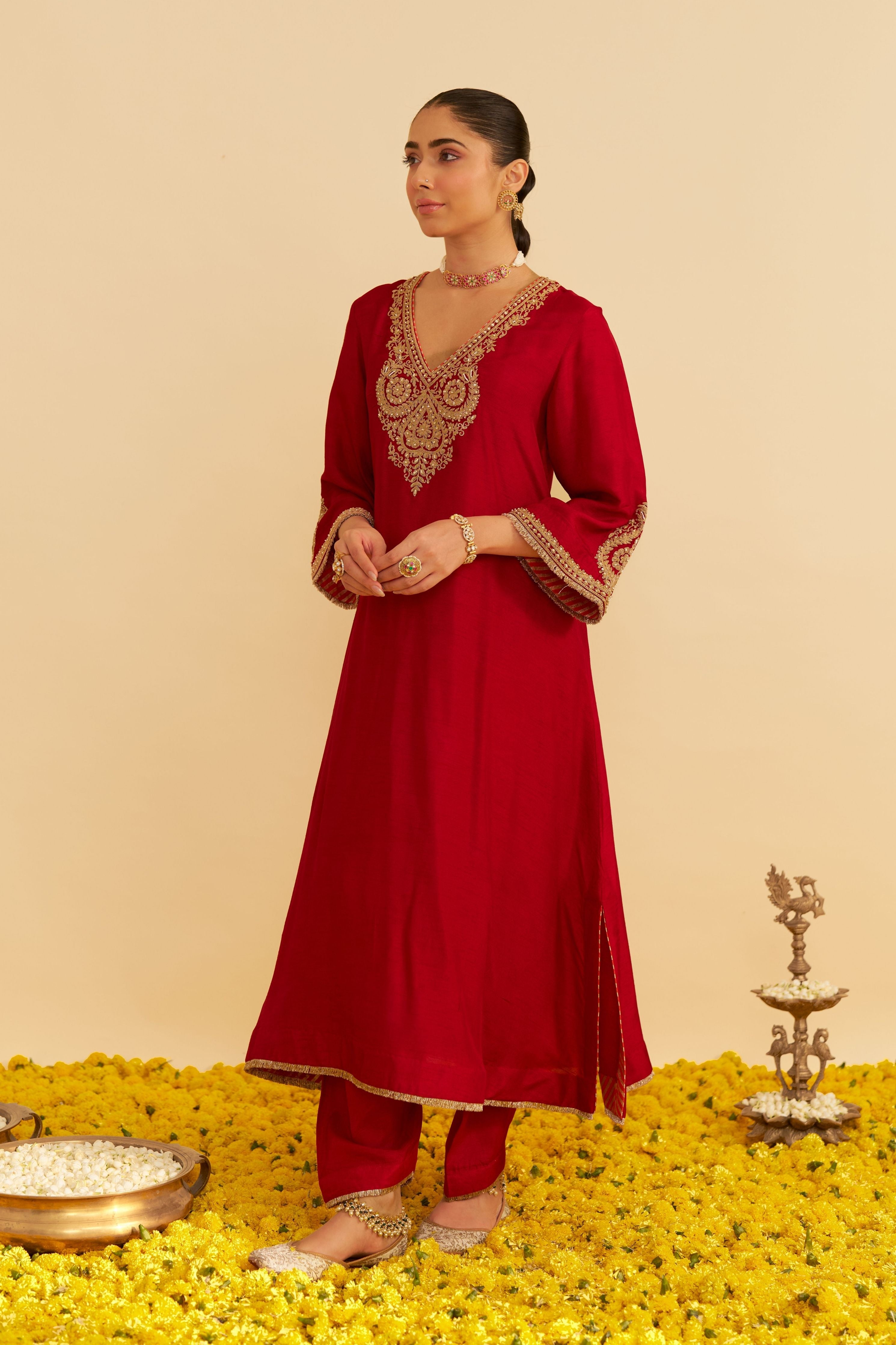 Haayat Long Kaftan With Salwar And Dupatta