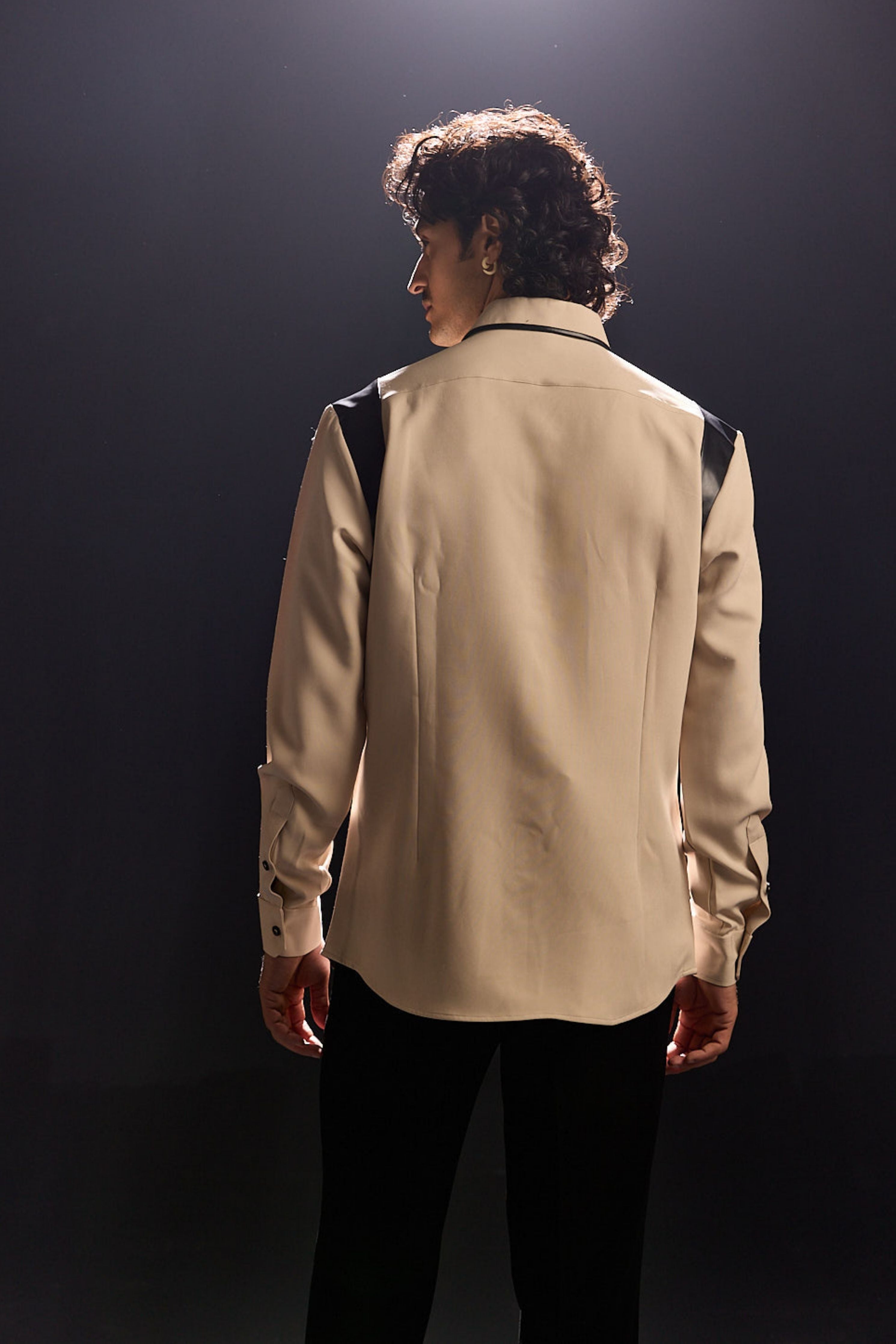 Hand Painted Leather Detailing Shirt