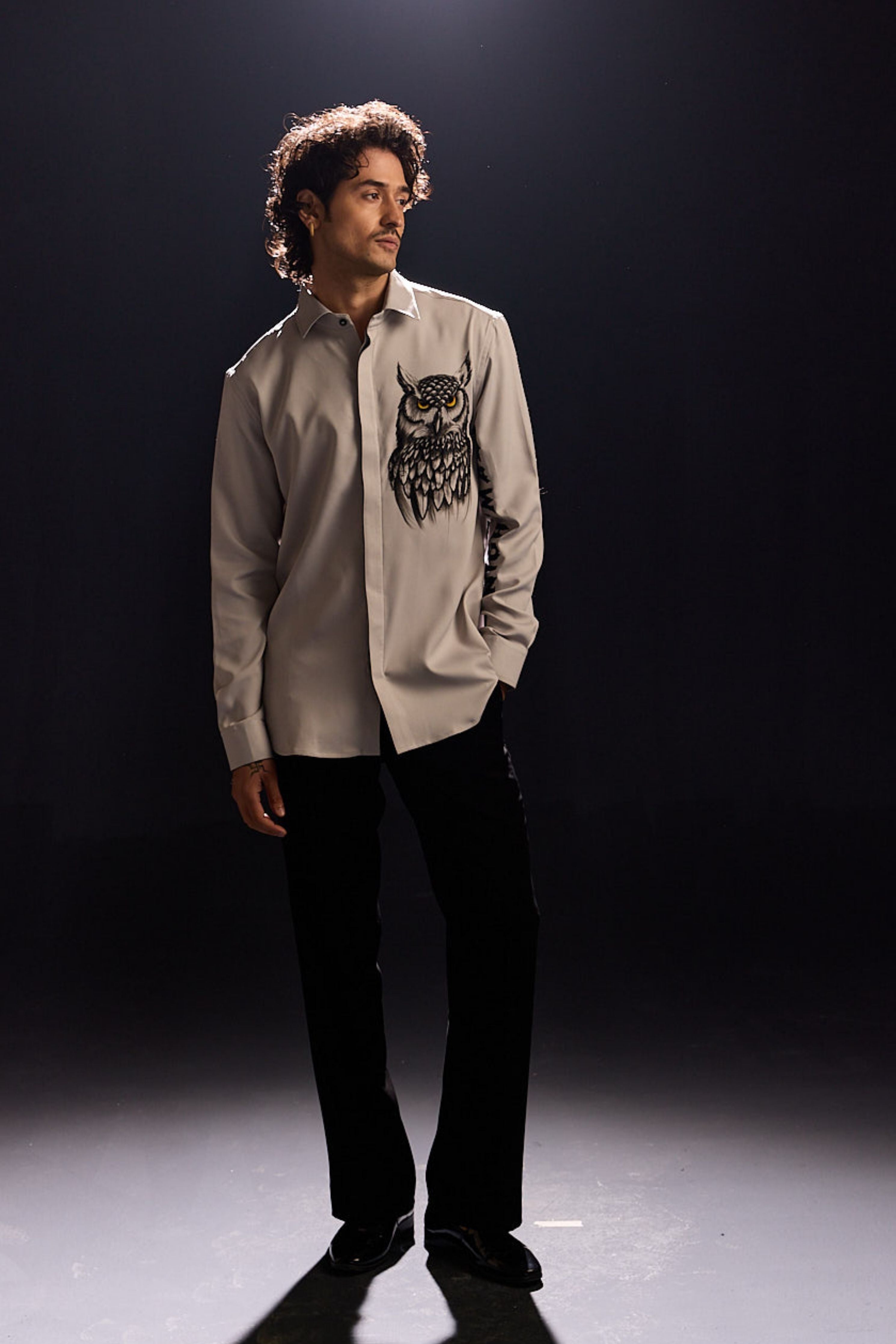 Hand Painted Owl Shirt