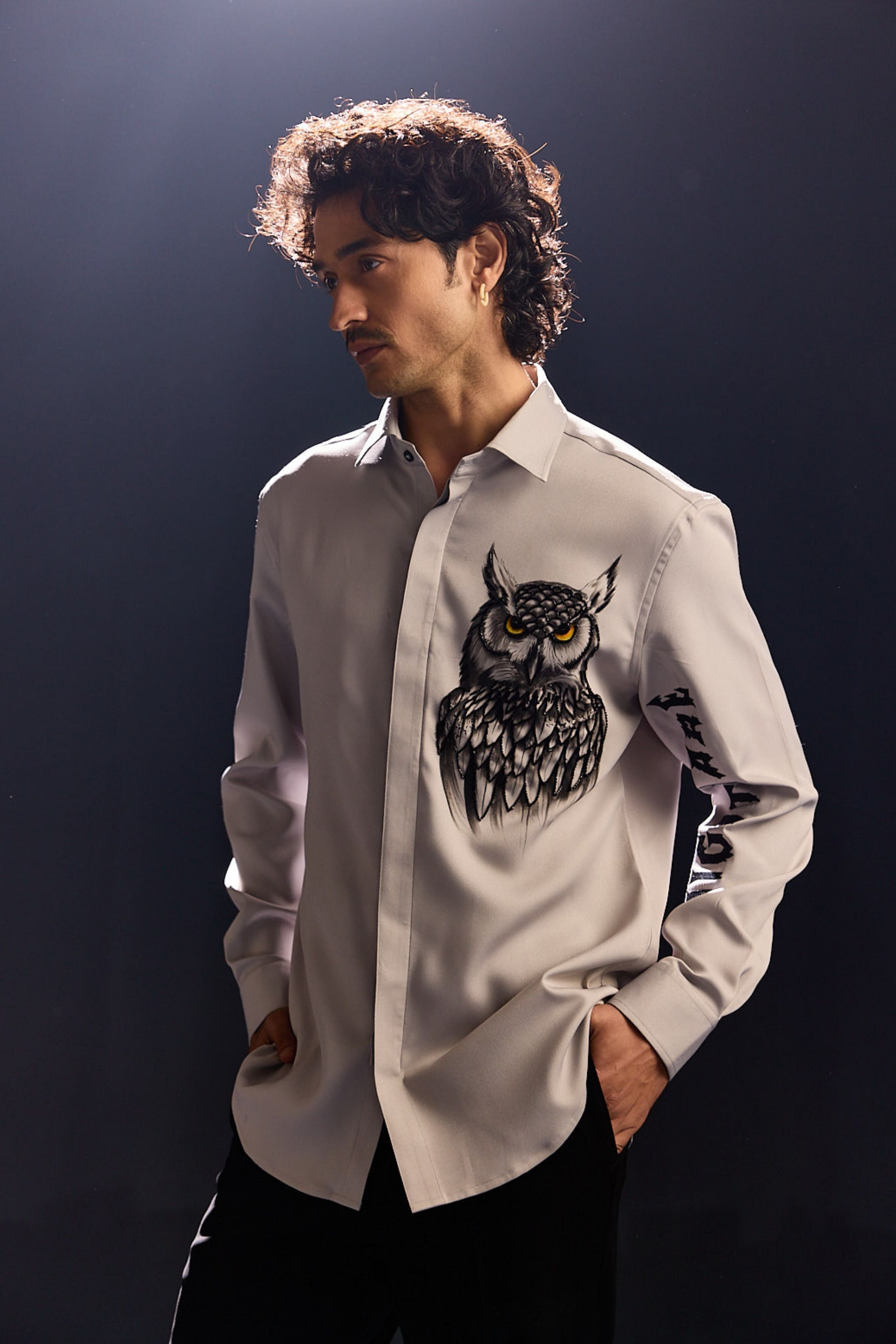 Hand Painted Owl Shirt