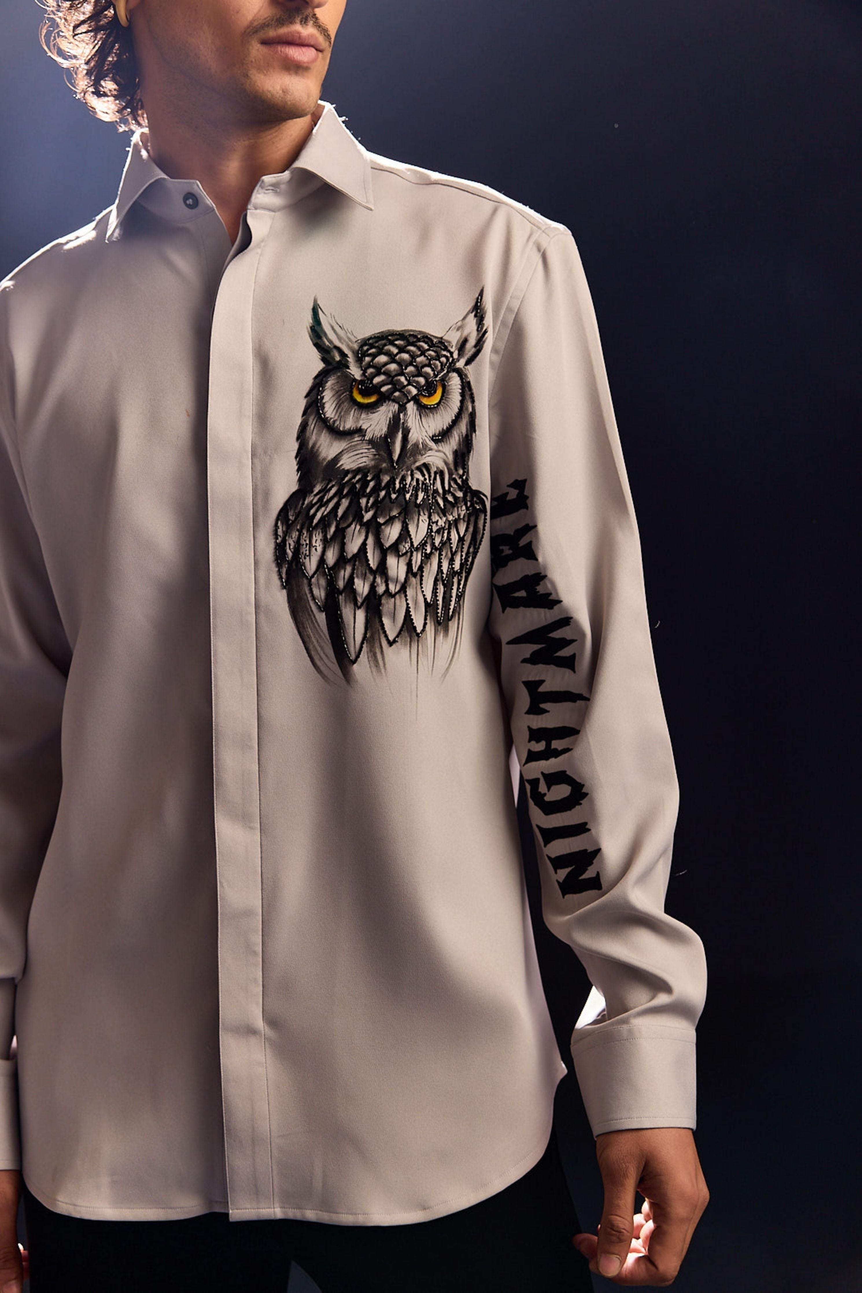 Hand Painted Owl Shirt
