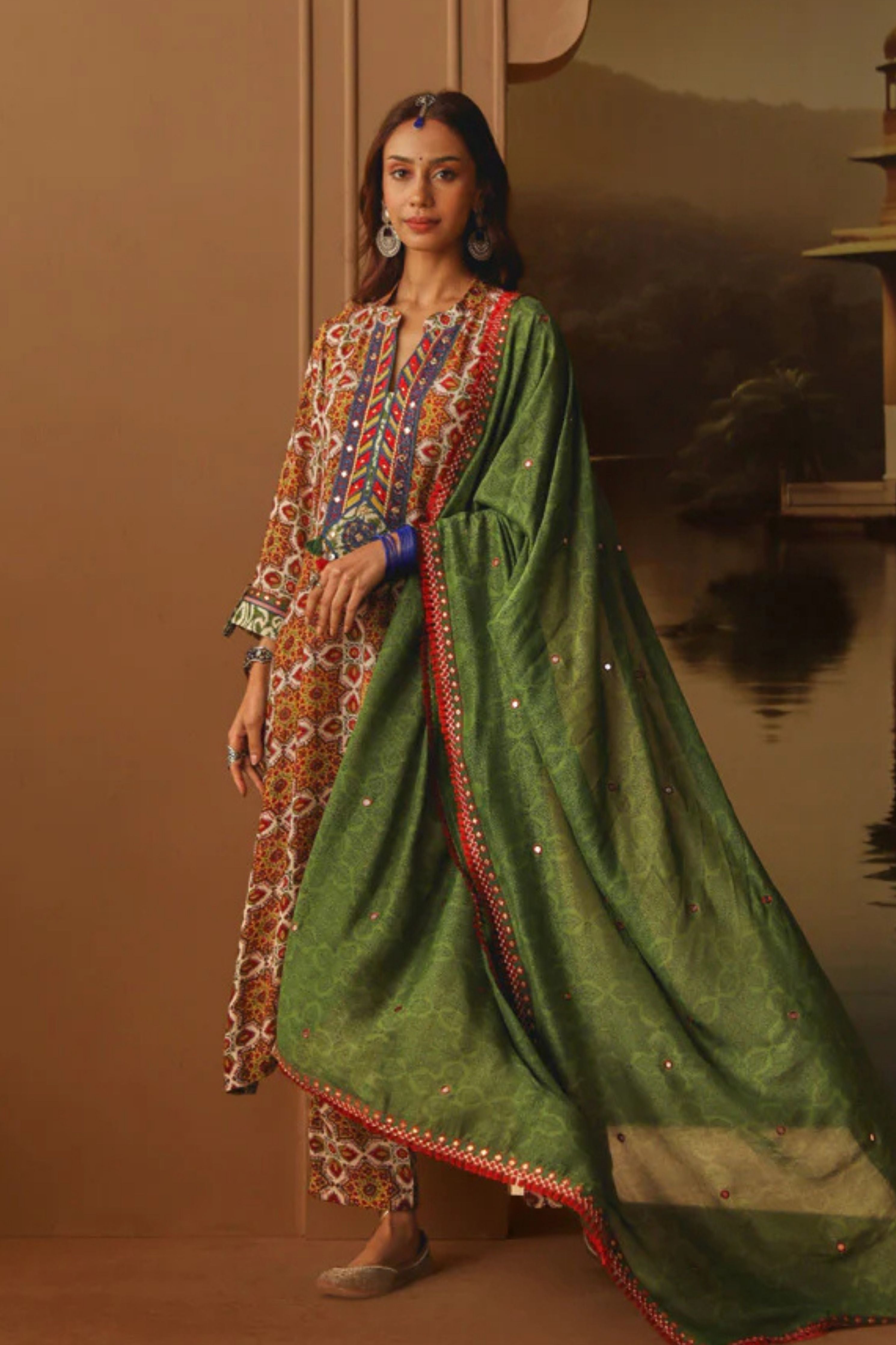 Heena Straight Long Kurta With Pant And Dupatta