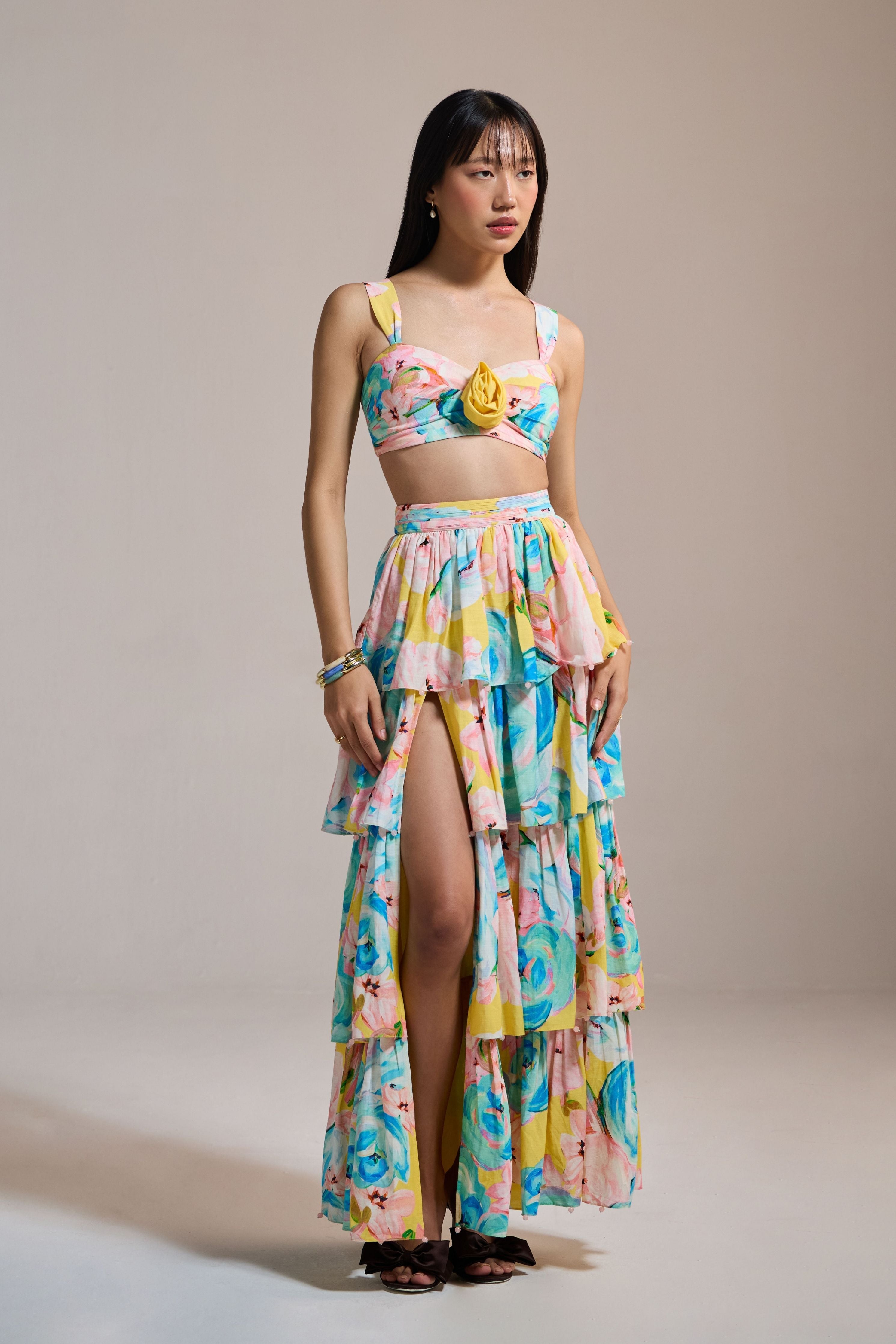 Sunburst Garden Tiered Skirt