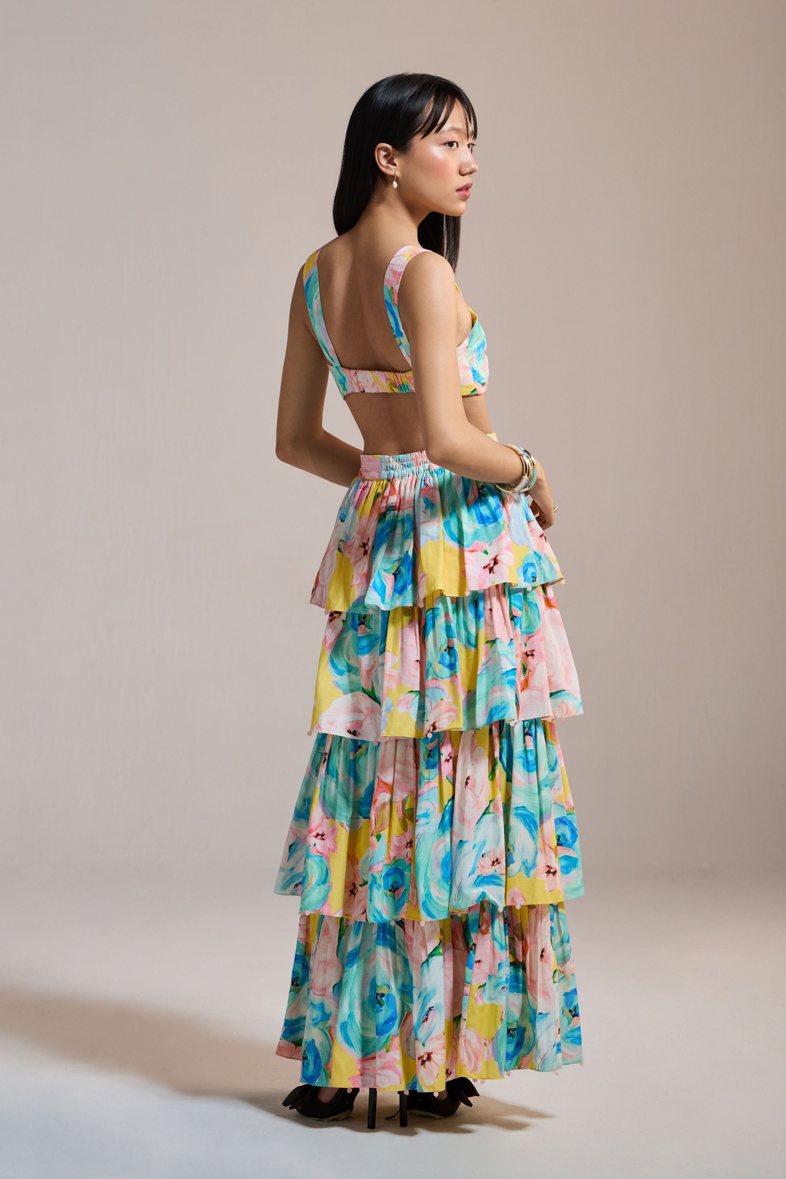 Sunburst Garden Tiered Skirt
