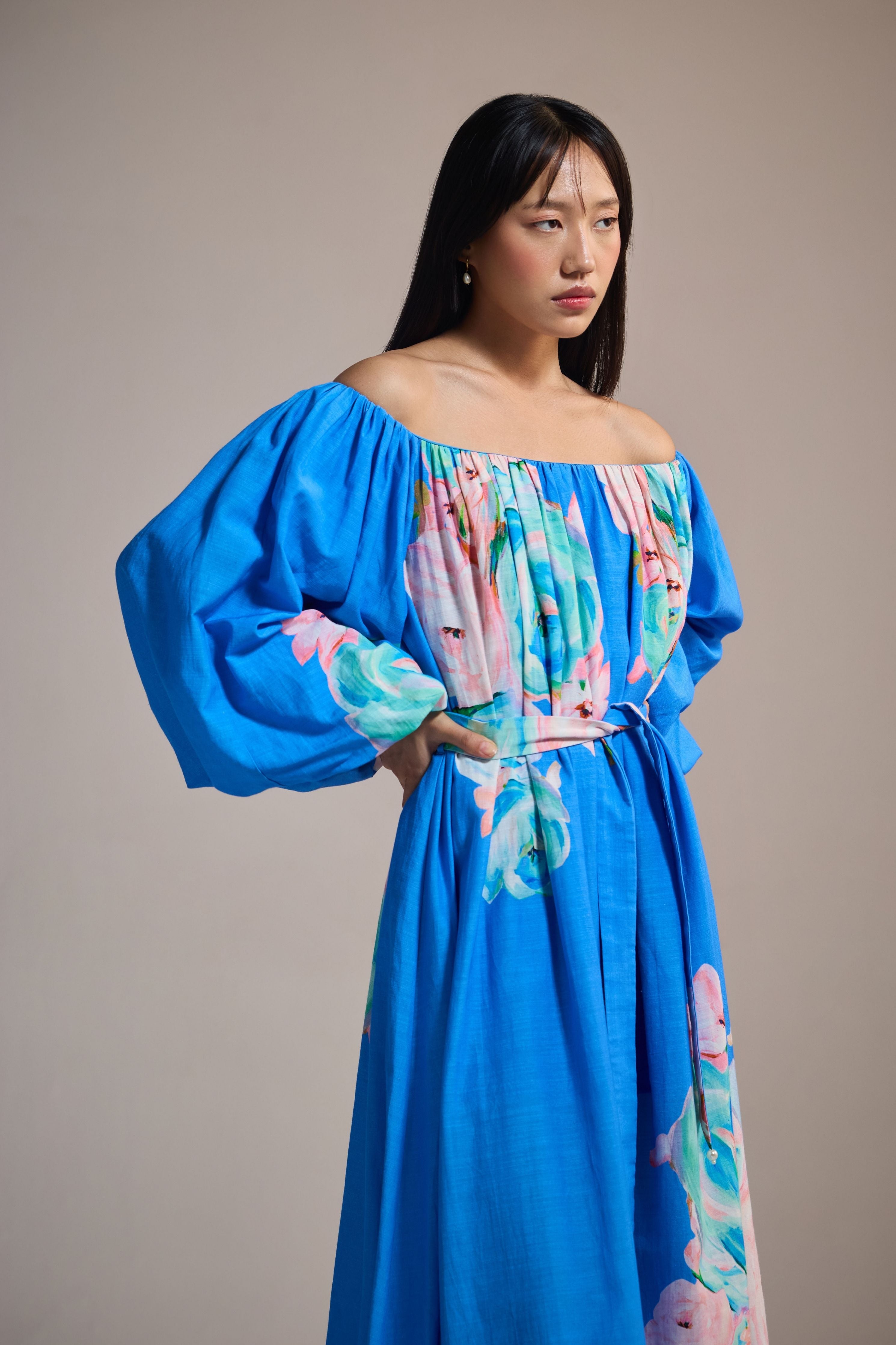 Blue Lotus Bardot Dress