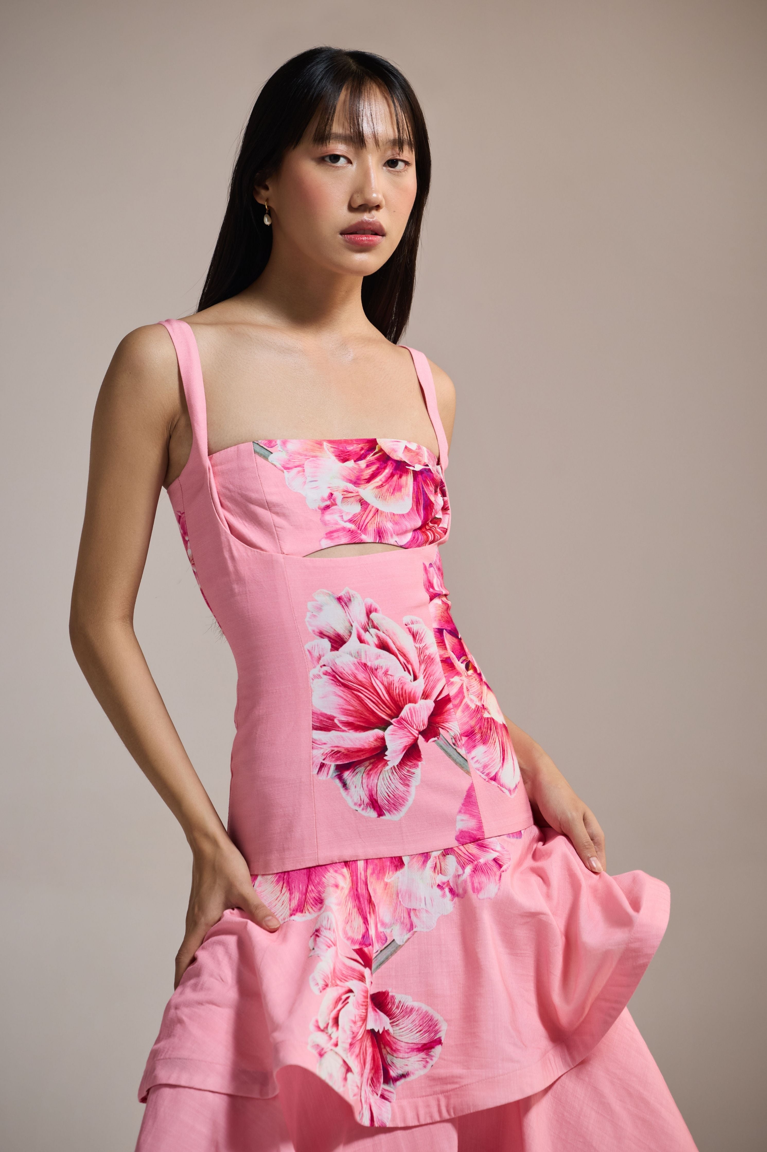 Peony Cascade Dress