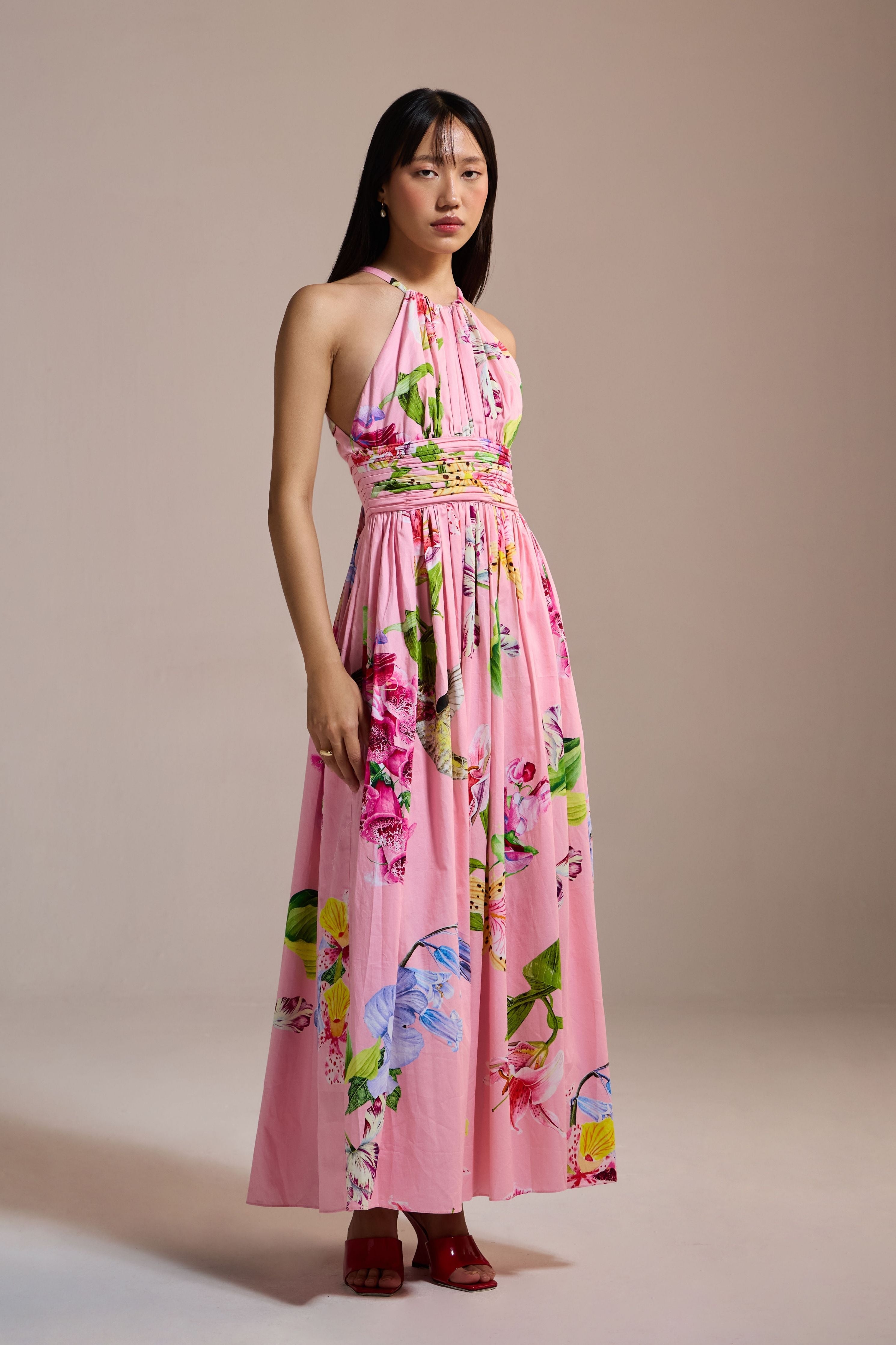 Blossom Breeze Halter Maxi Dress