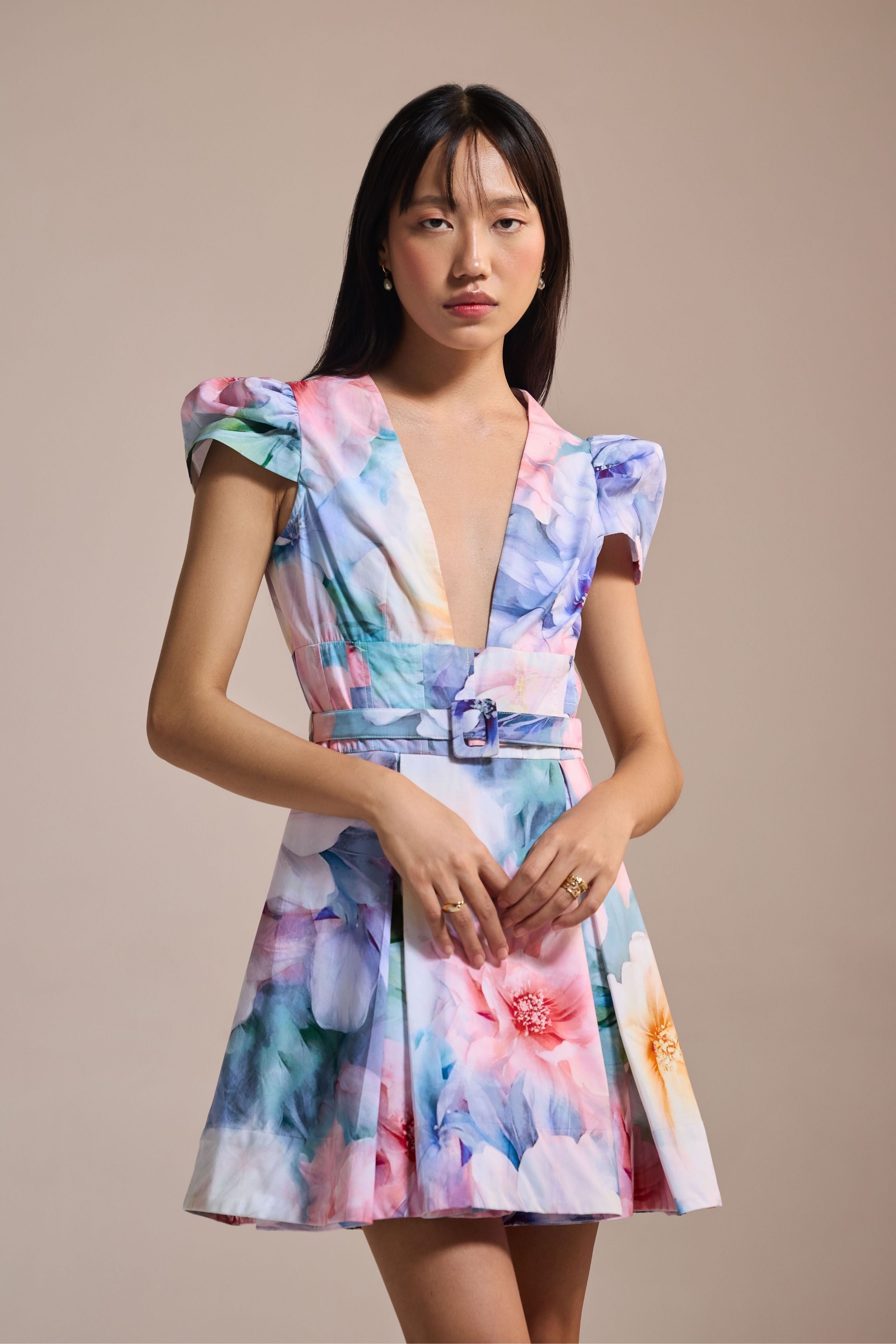 Watercolor Garden Mini Dress