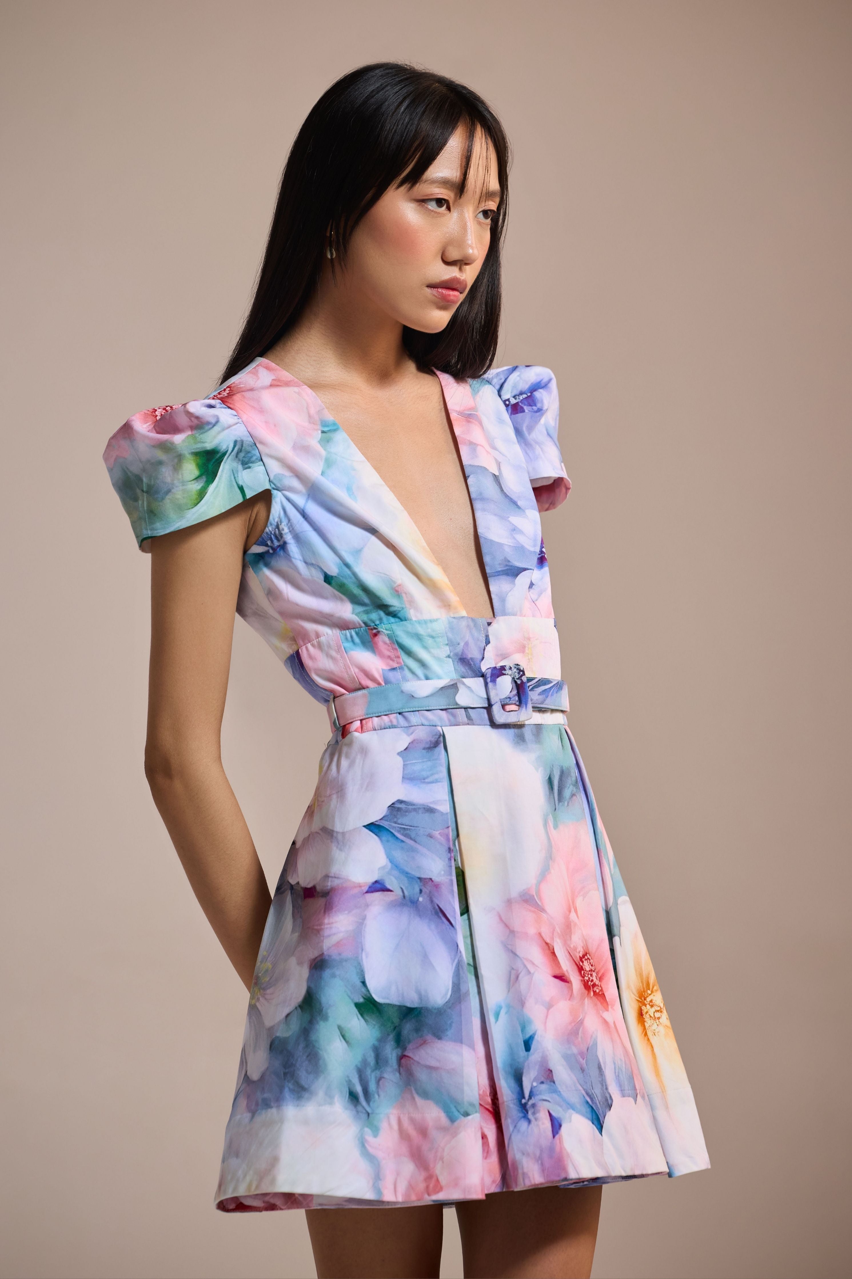 Watercolor Garden Mini Dress