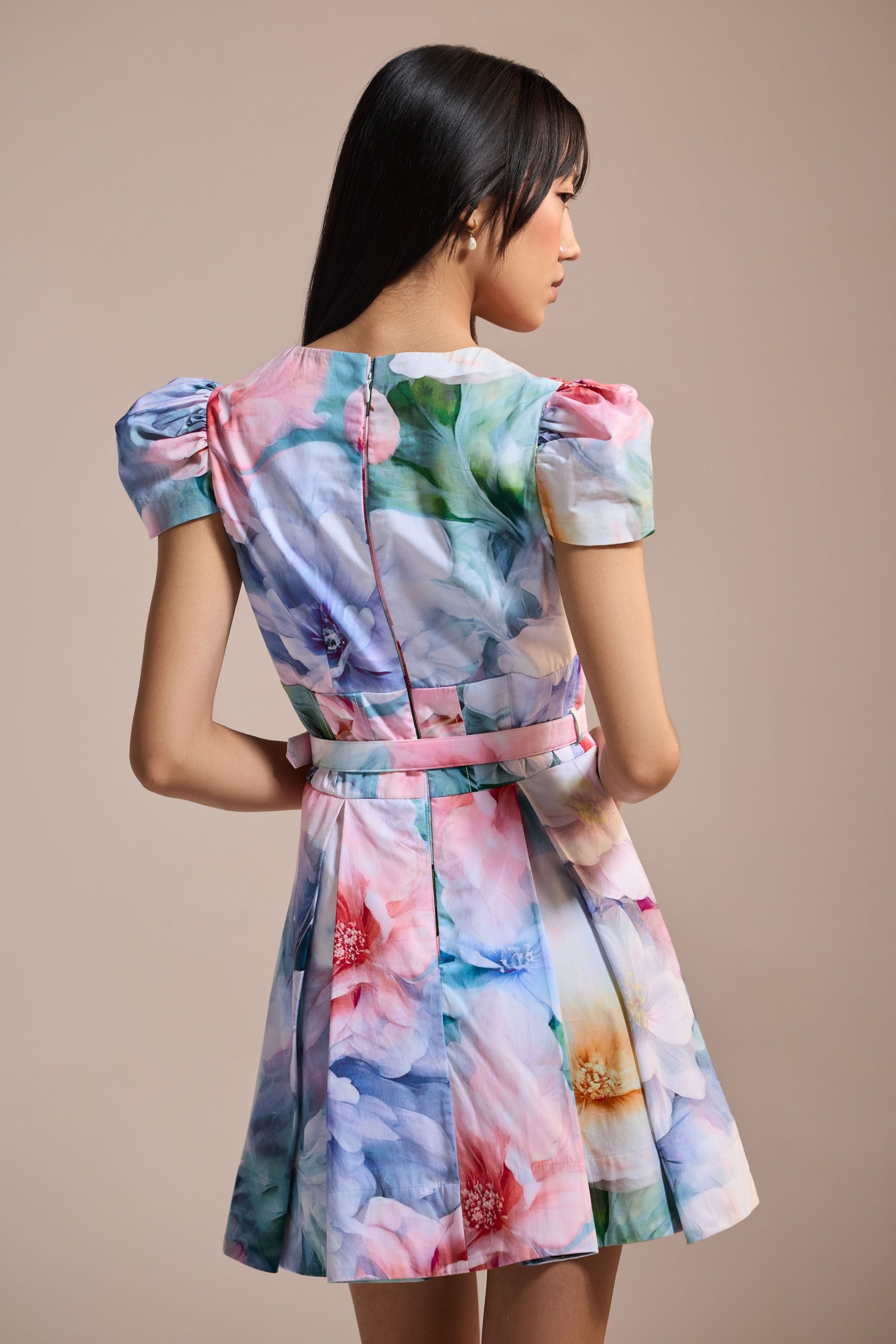 Watercolor Garden Mini Dress