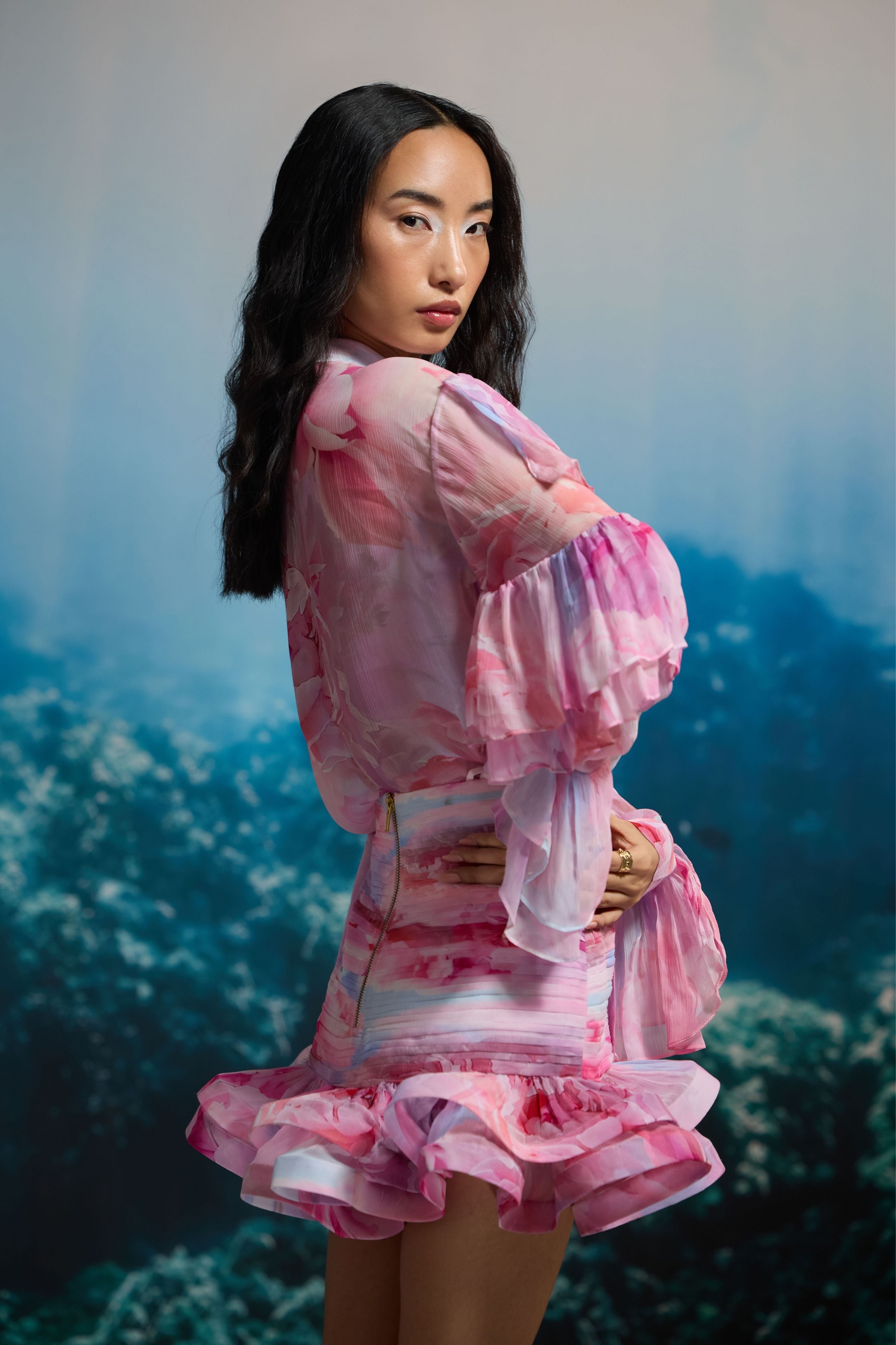 Blush Reef Mini Skirt