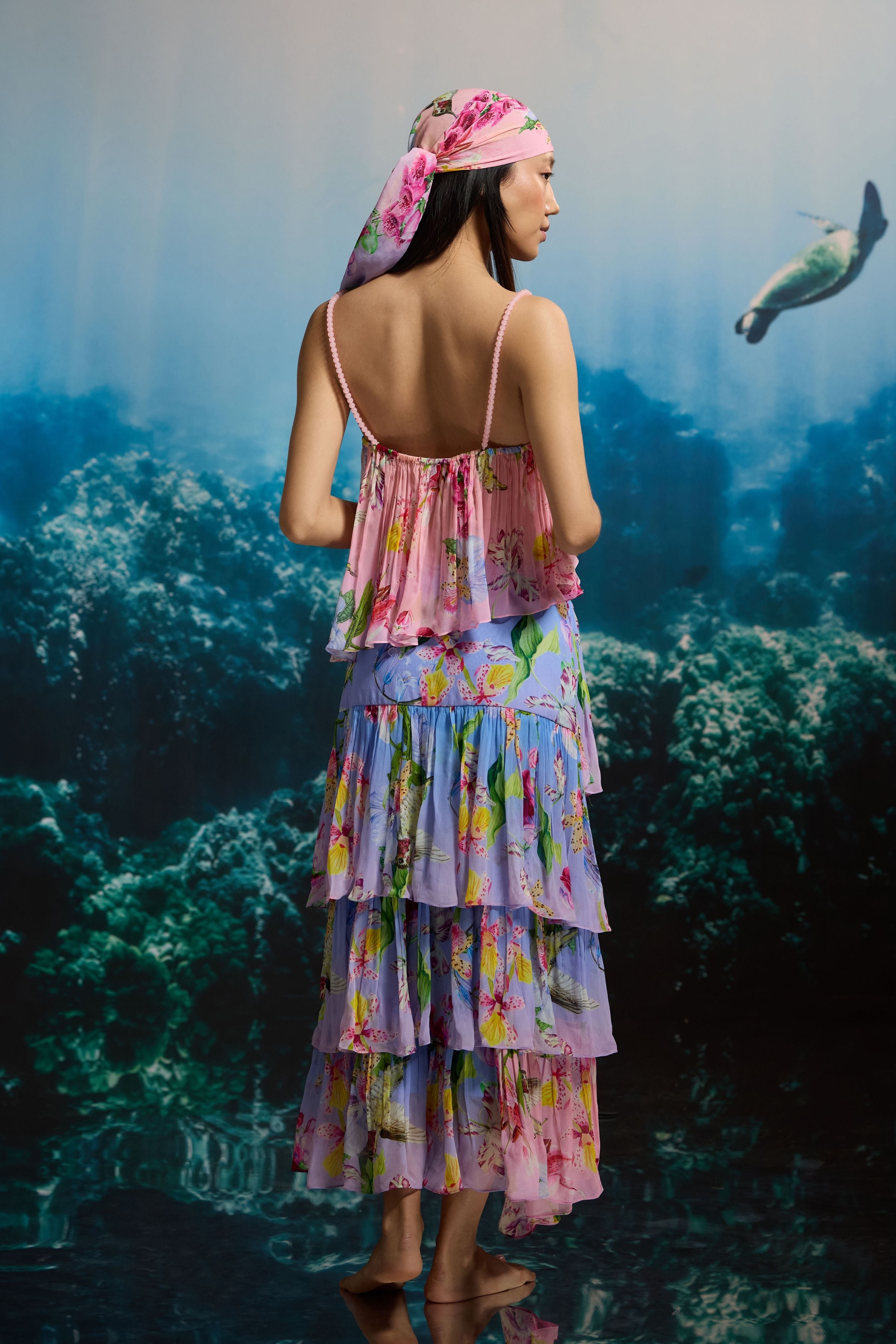 Ocean Garden Tiered Skirt