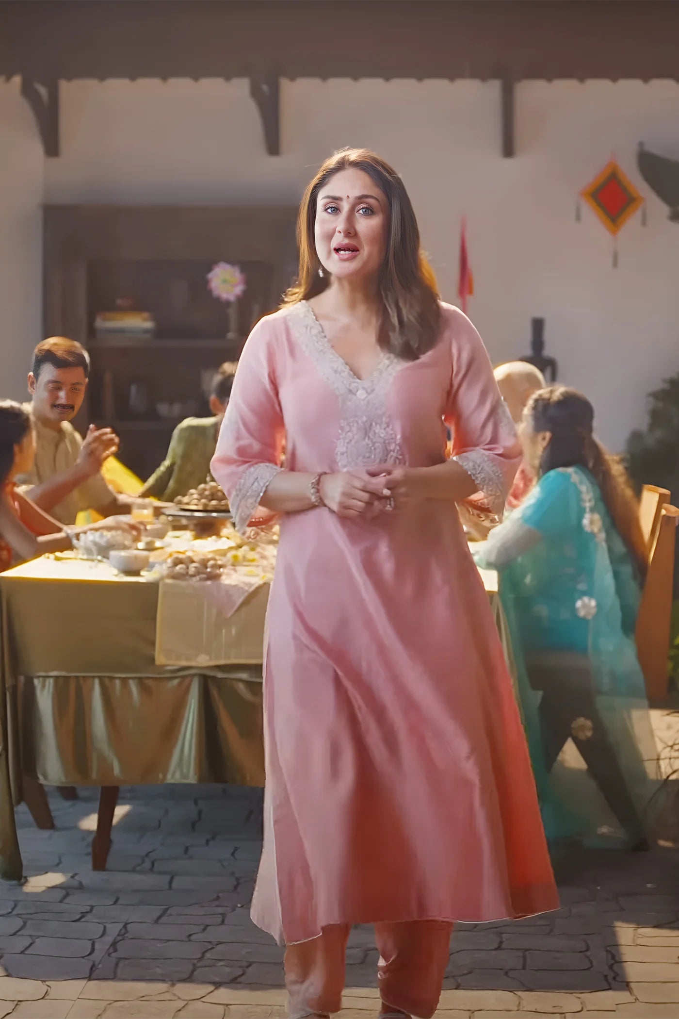 Kareena Kapoor In Sanvi - Blush Pink Long Choga With Salwar