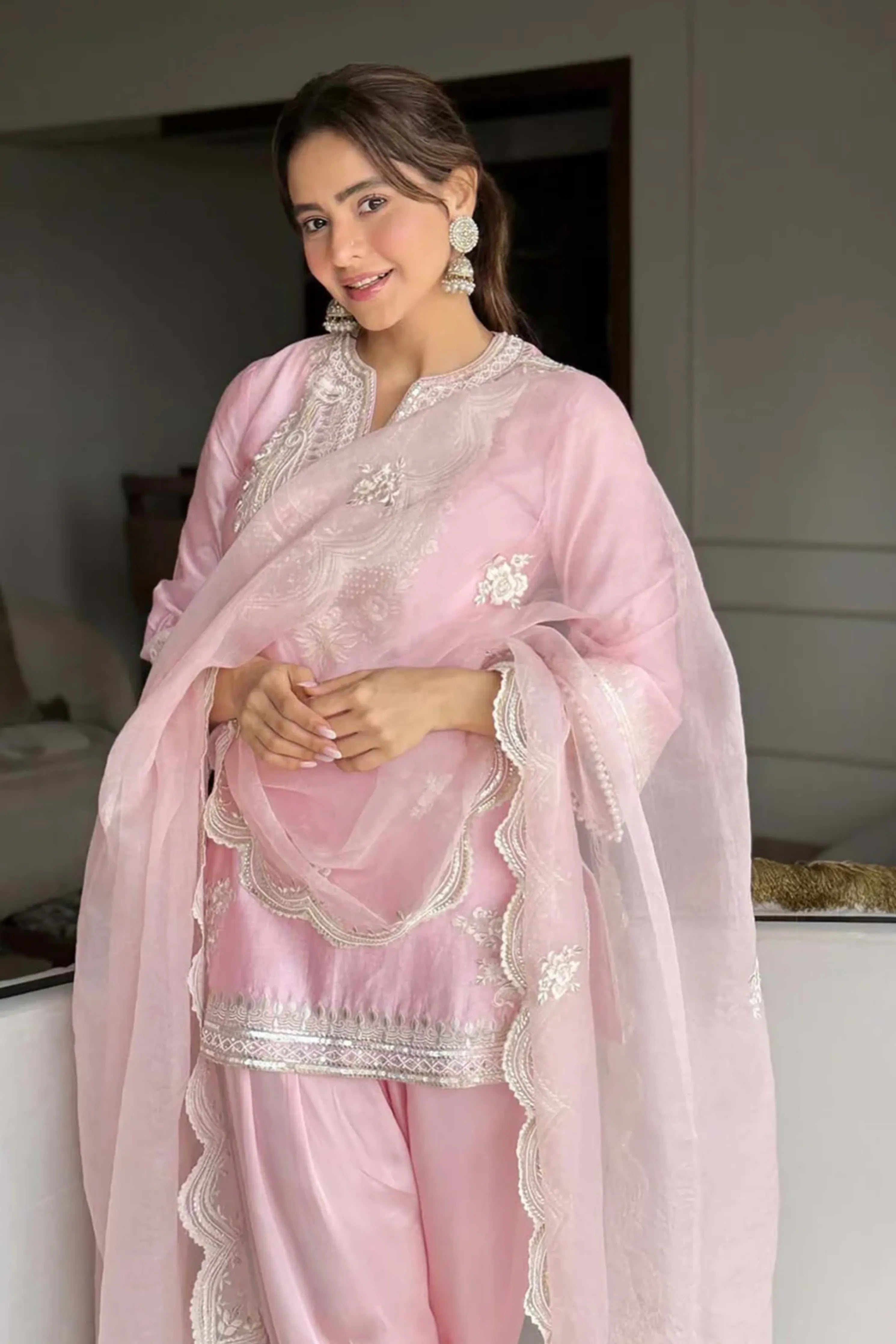 Aamna Sharif In Sara - Short Kurta With Salwar