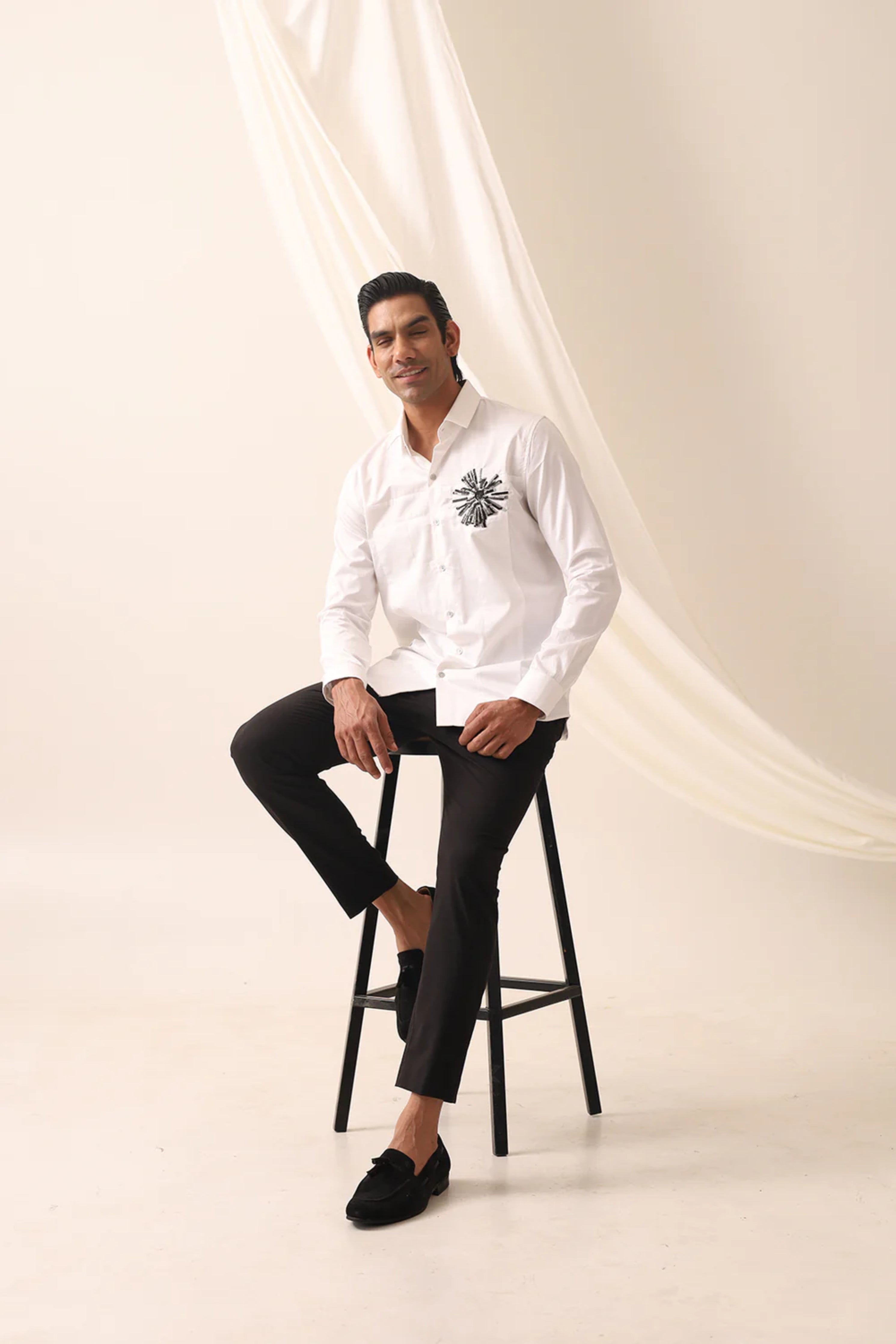 3-D White Boom Shirt