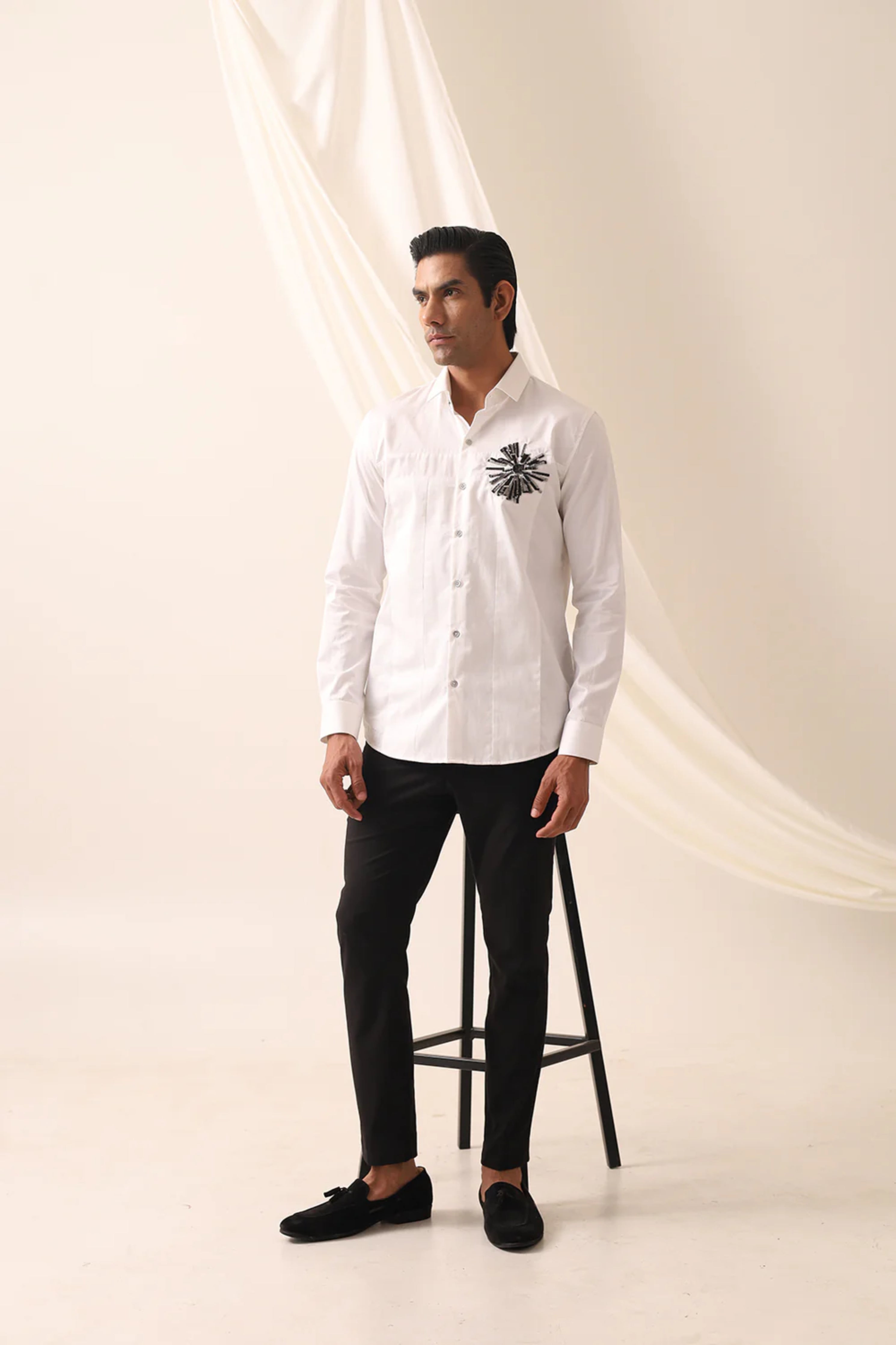 3-D White Boom Shirt