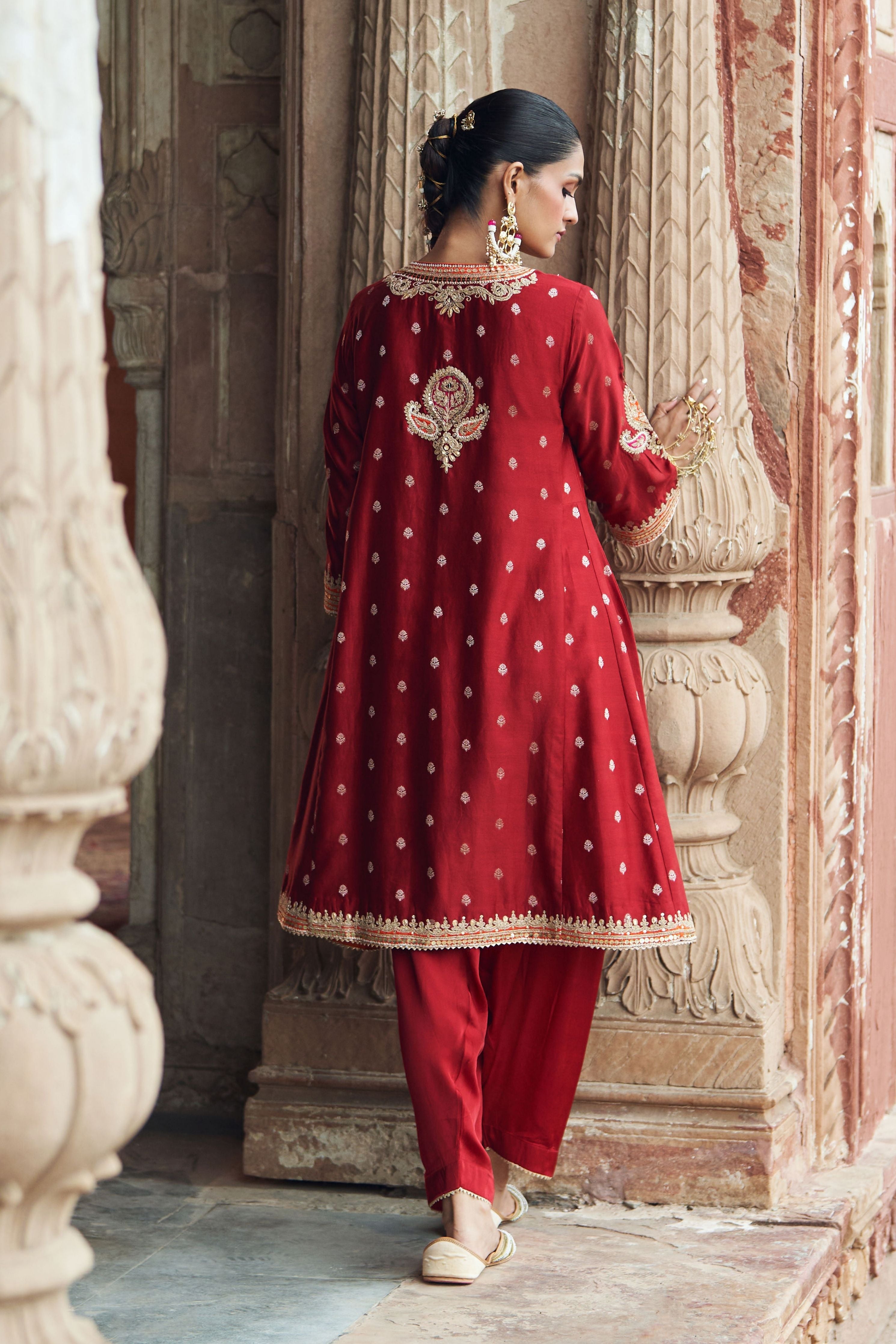 Inaayat Hotpink Chauga With Salwar With Dupatta