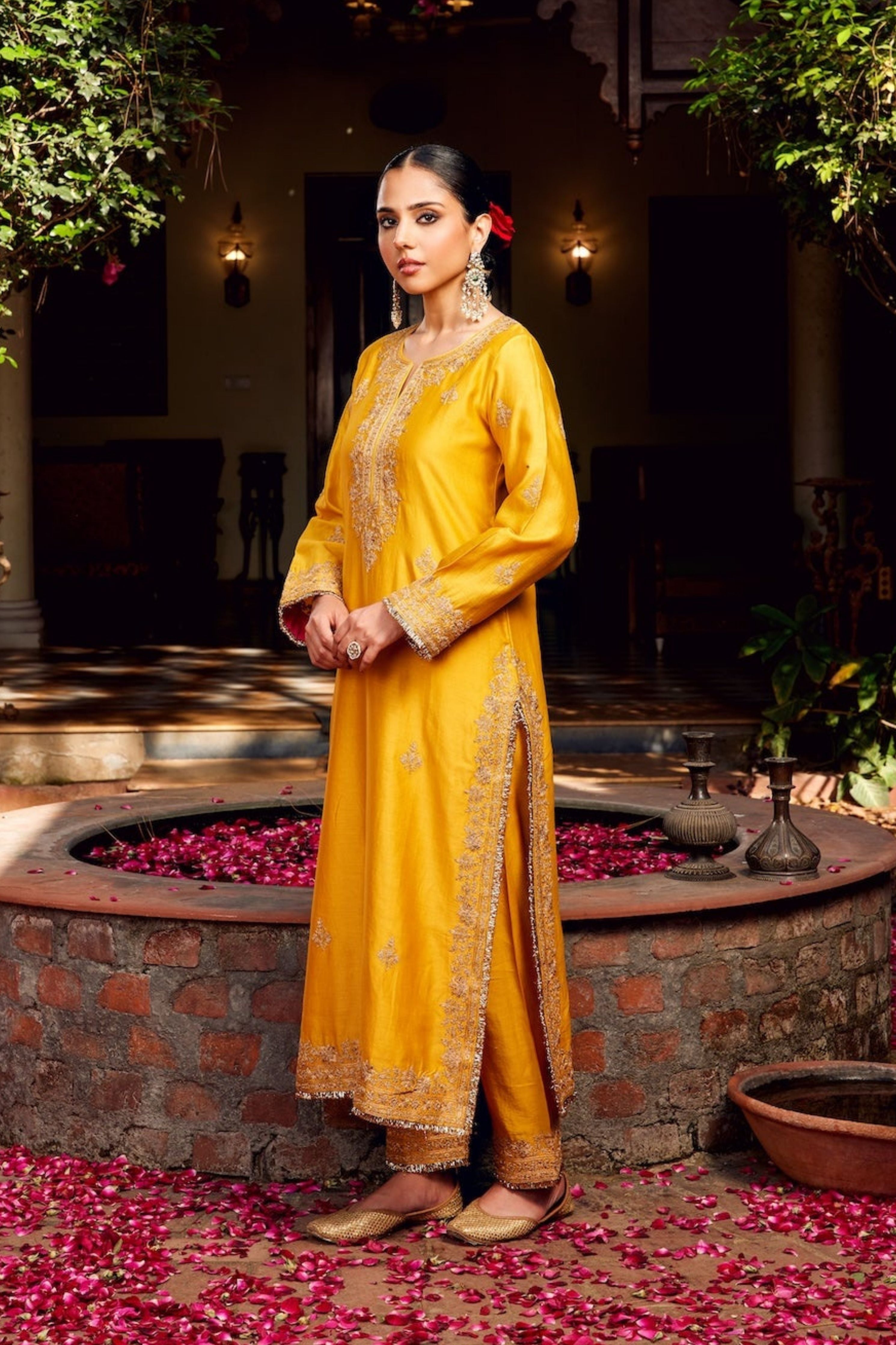 Yellow Inayat Kurta