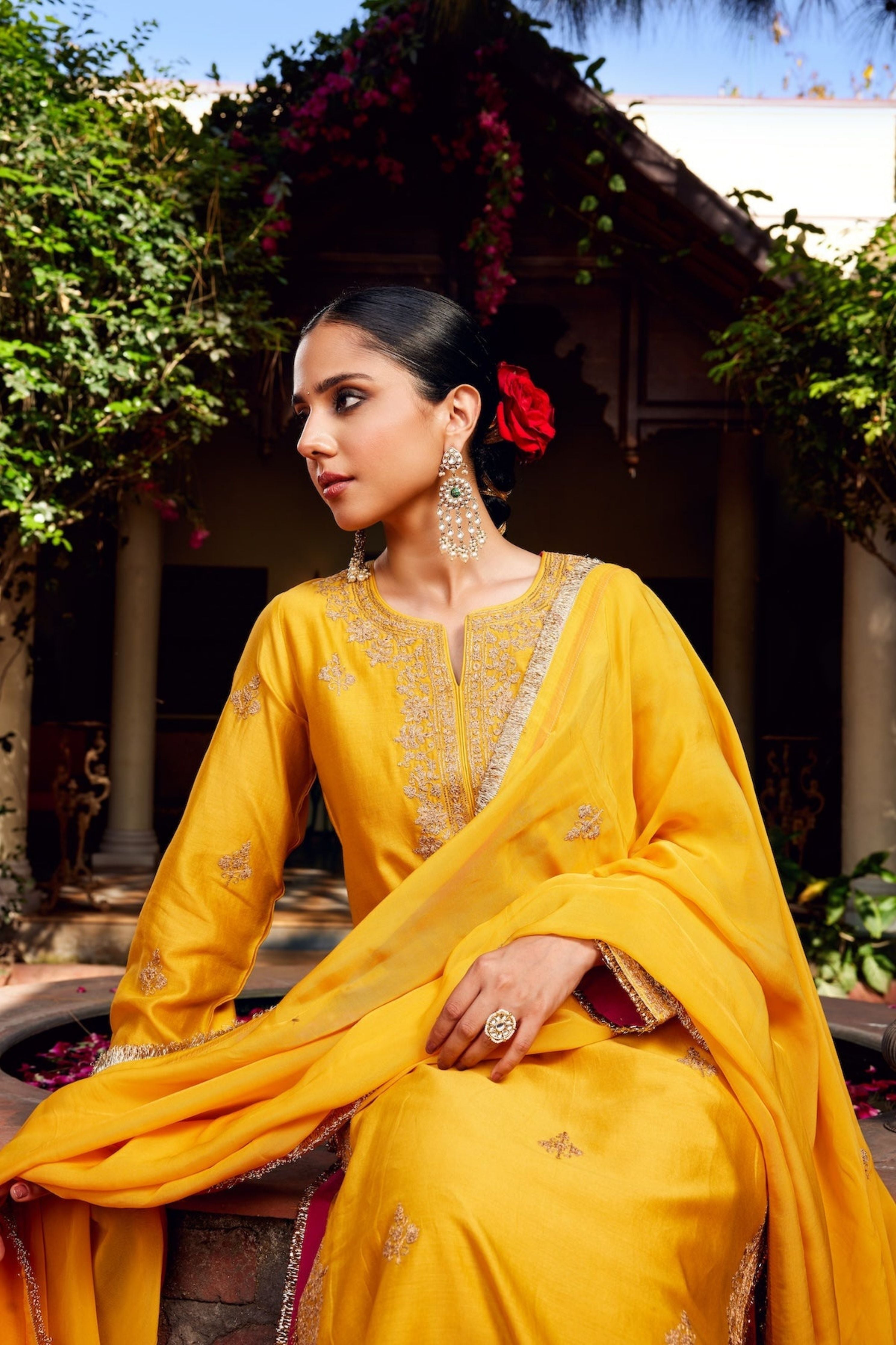Yellow Inayat Kurta