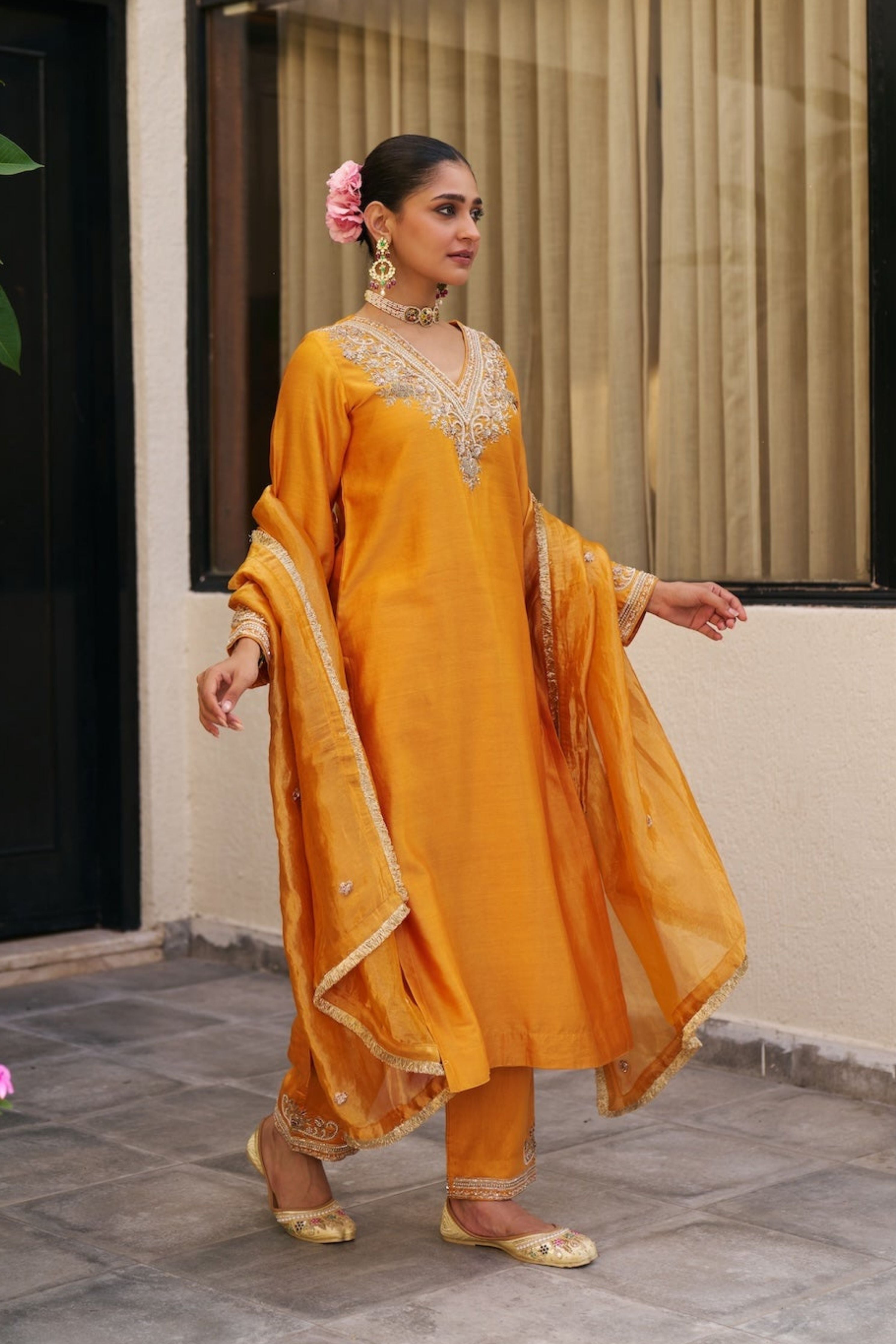 Inayat Mustard Kurta Set
