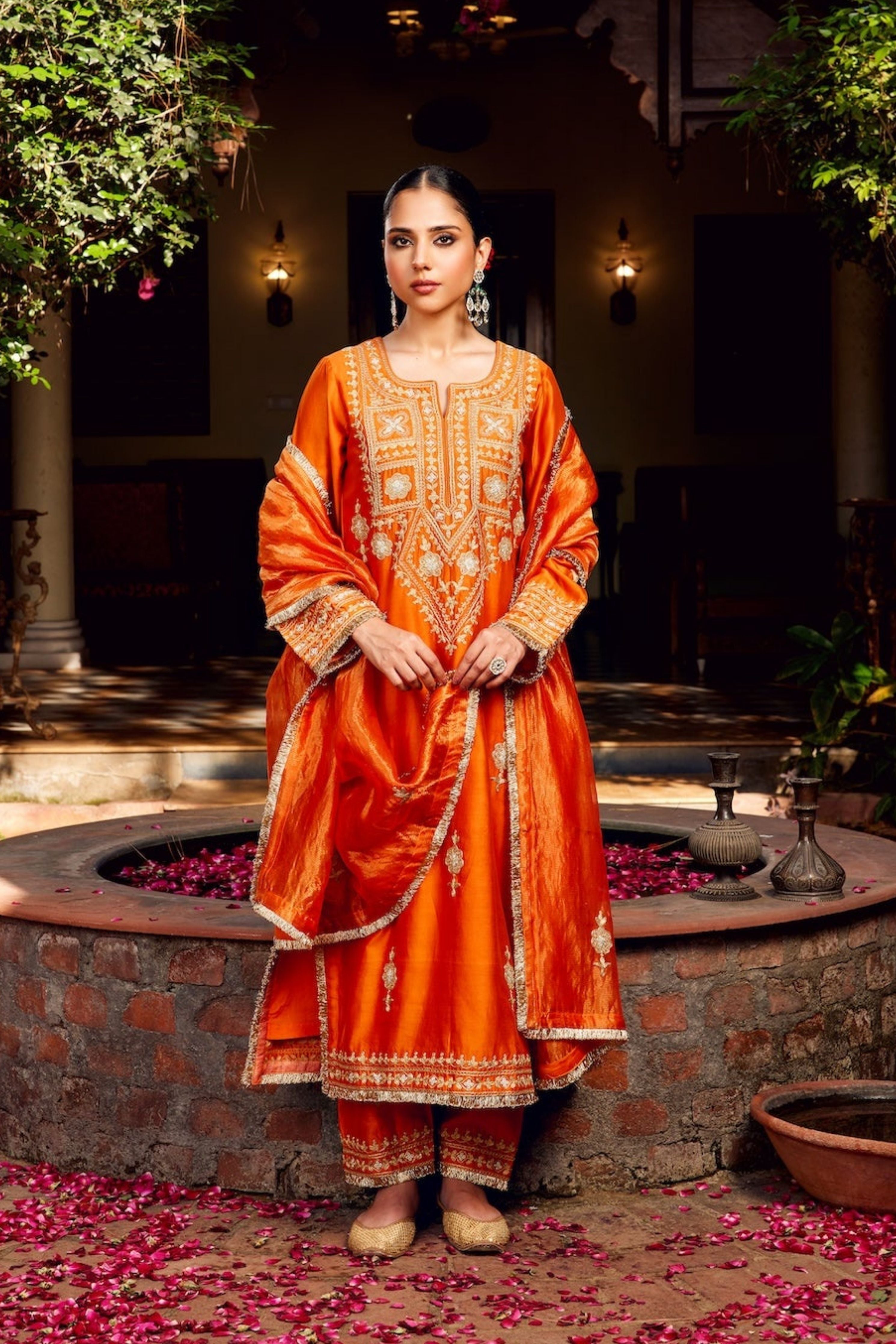 Rust Inayat Kurta Set