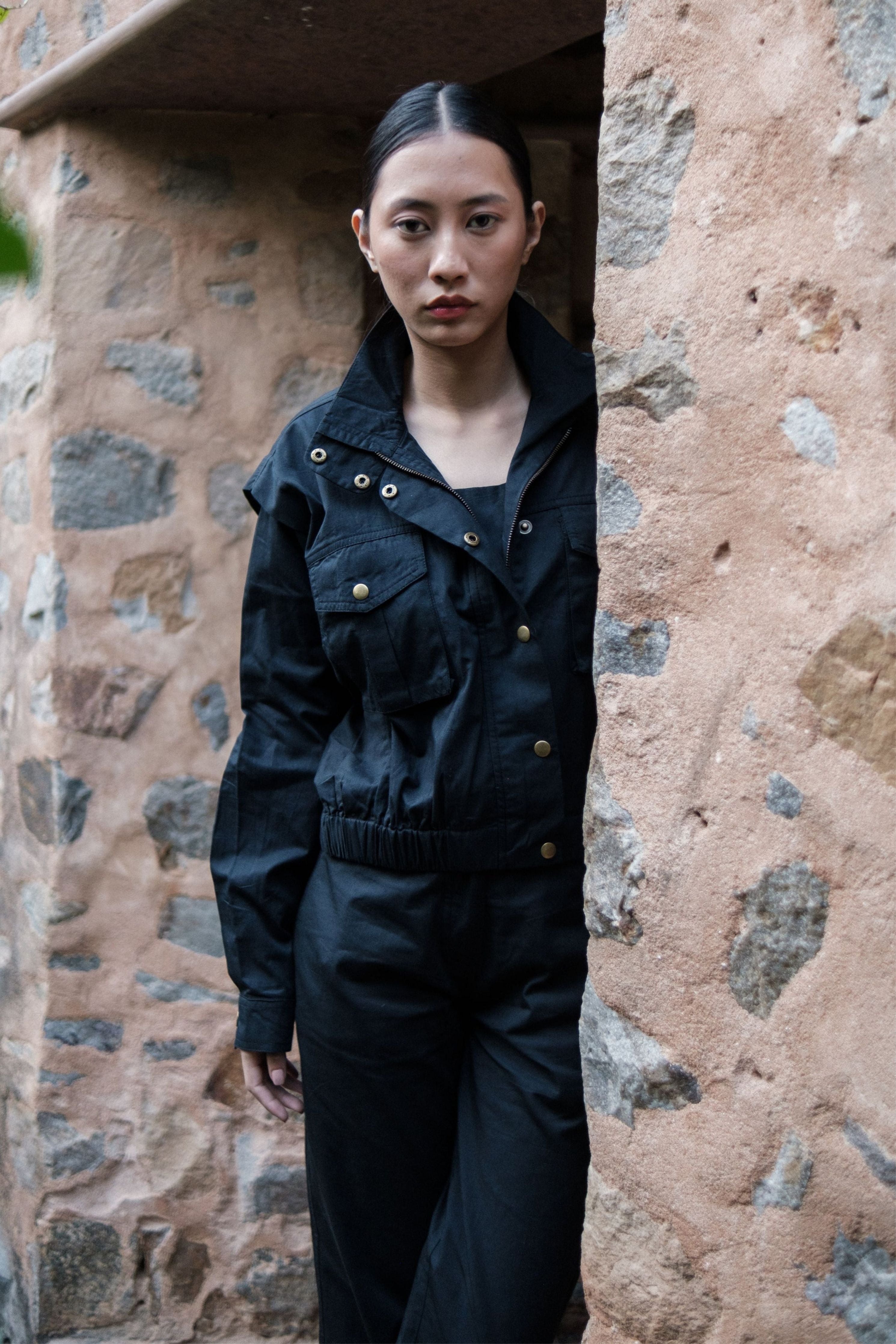 Black Sheldon cropped jacket