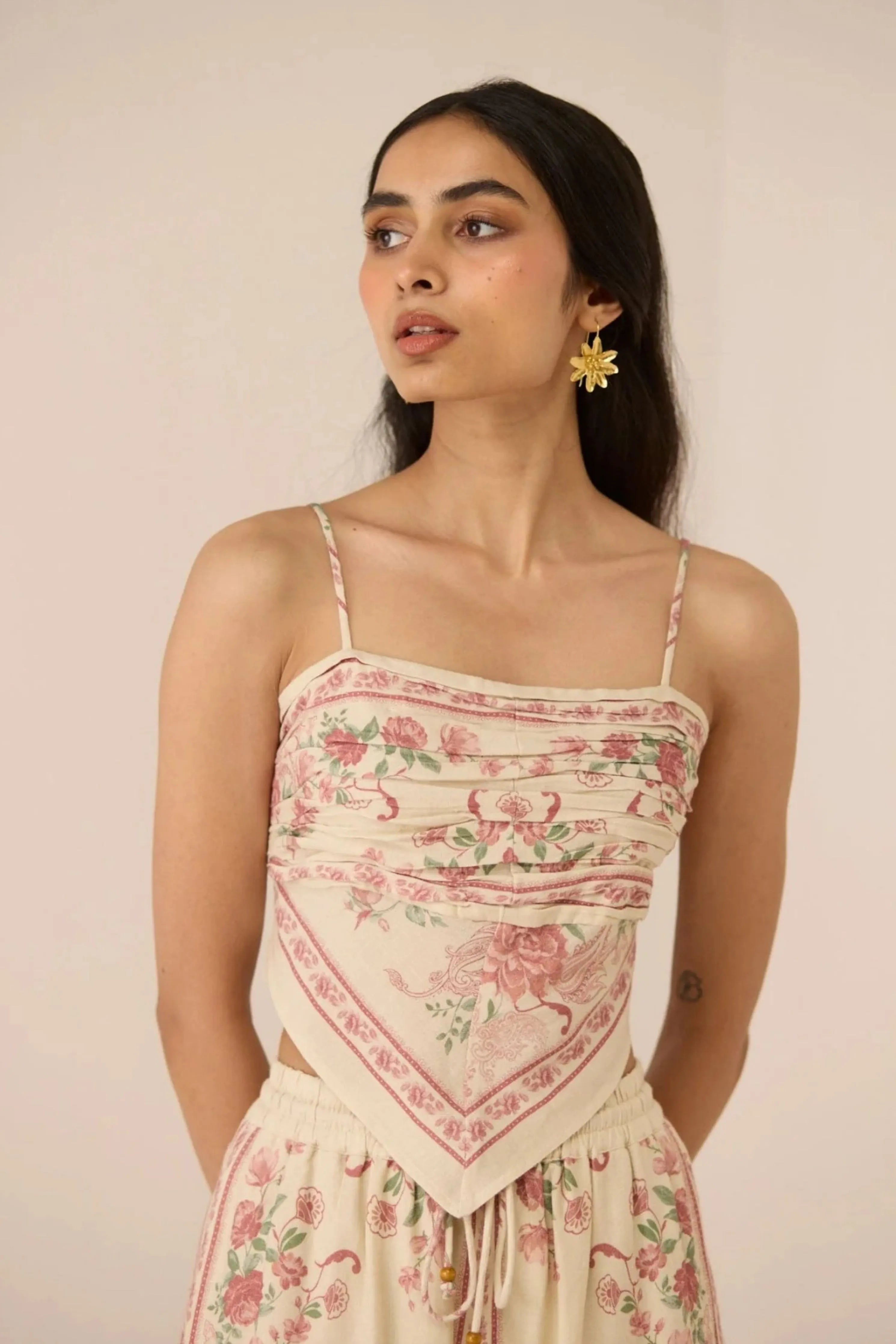 Malibu Top Azure Rose Co-Ord Set