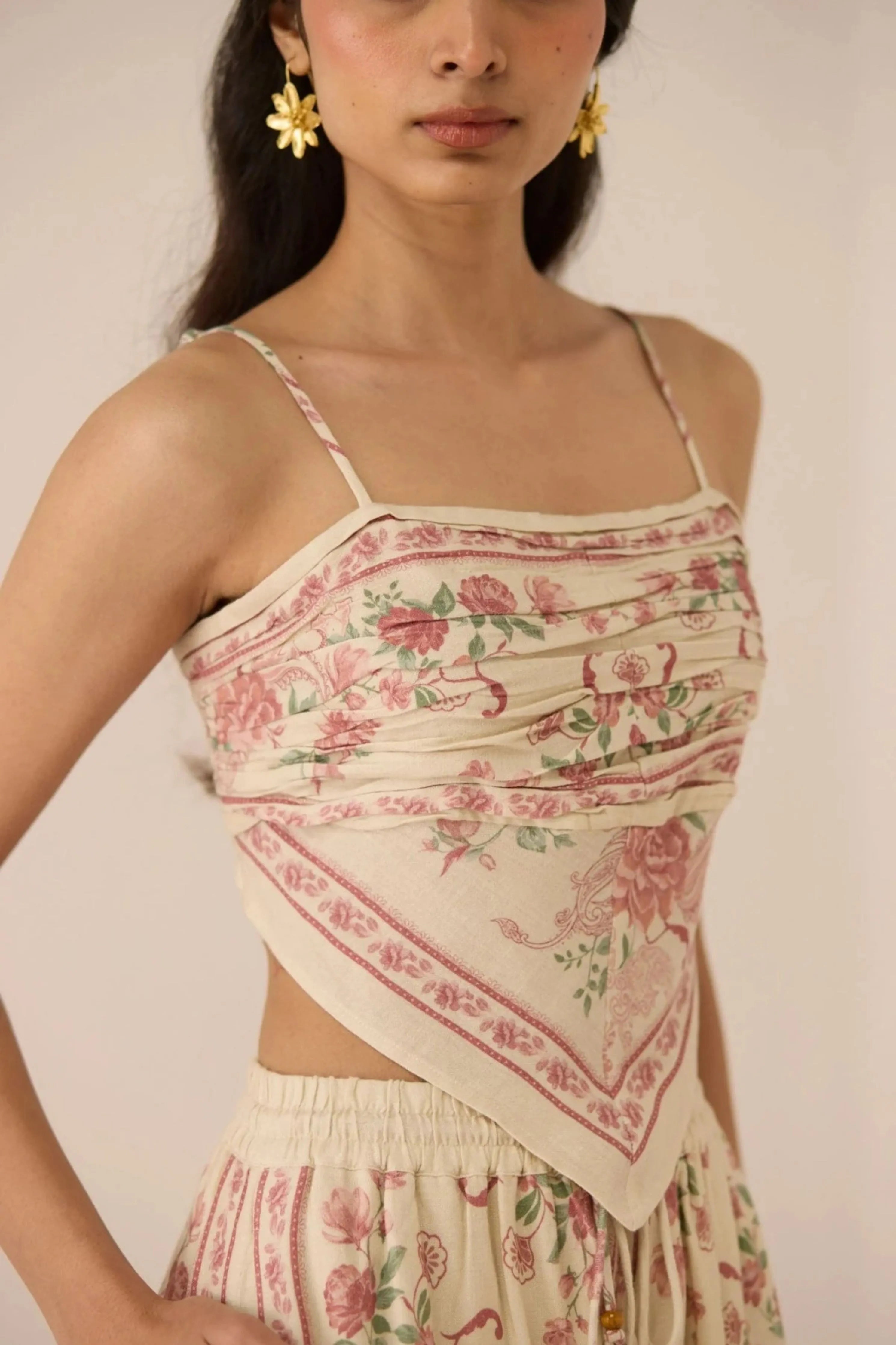 Malibu Top Azure Rose Co-Ord Set