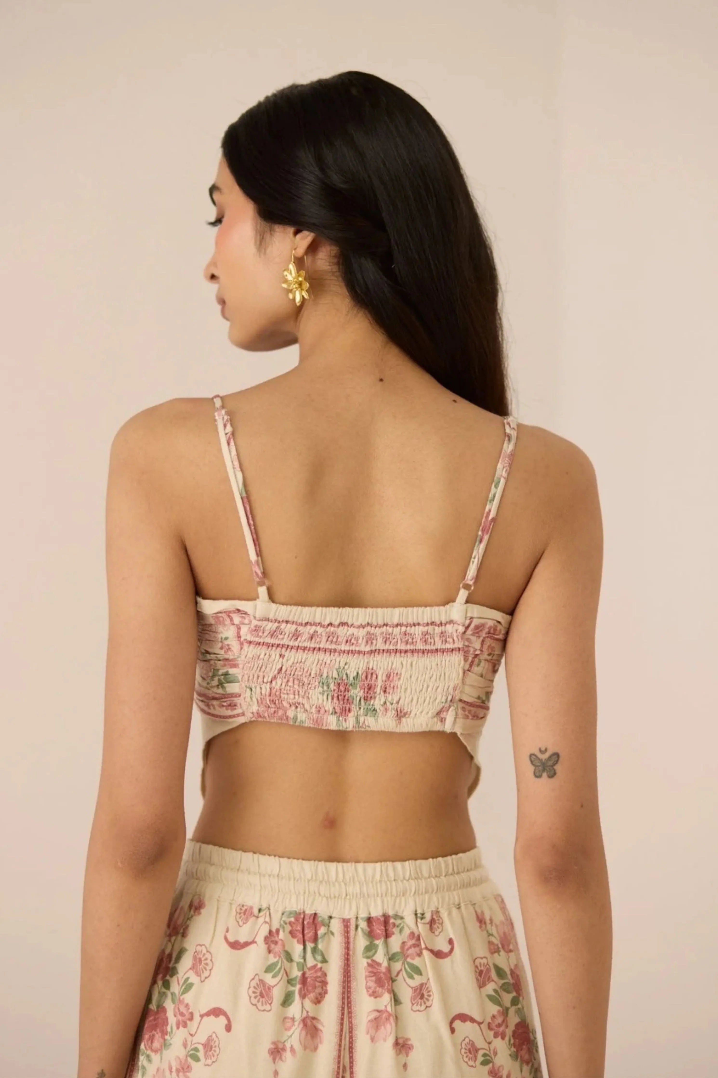 Malibu Top Azure Rose Co-Ord Set
