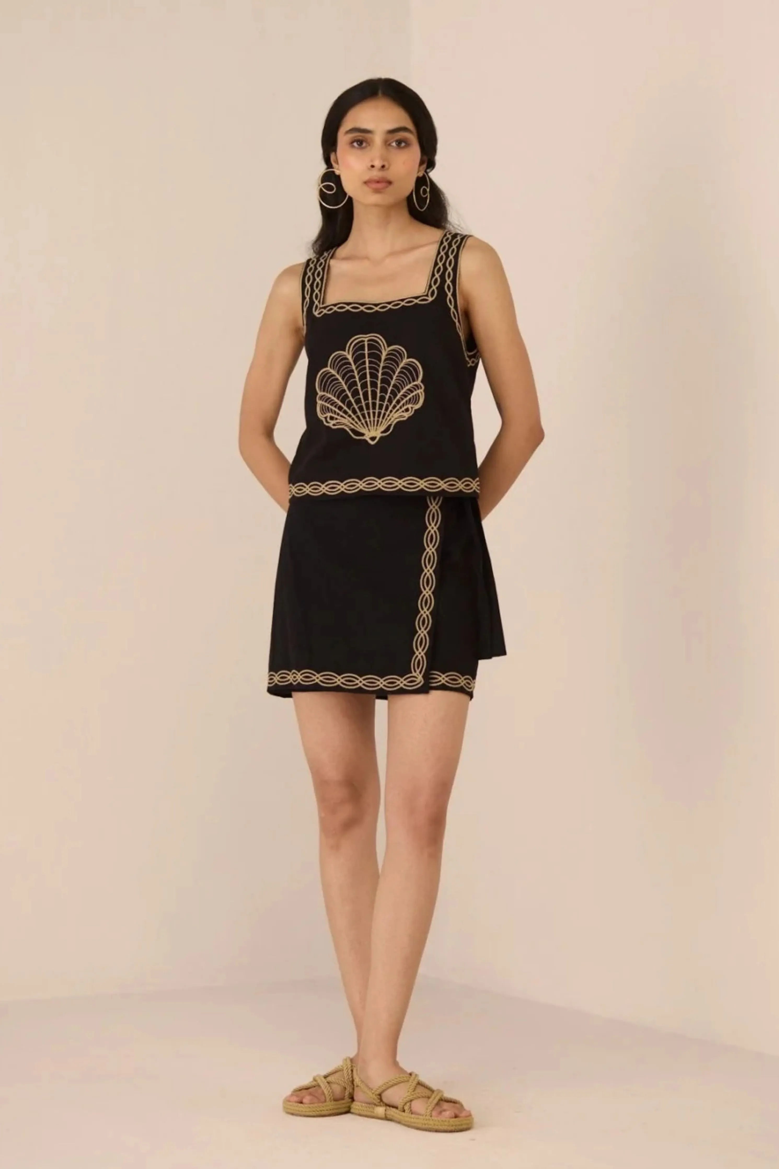 Jill Black Skirt Co-Ord Set