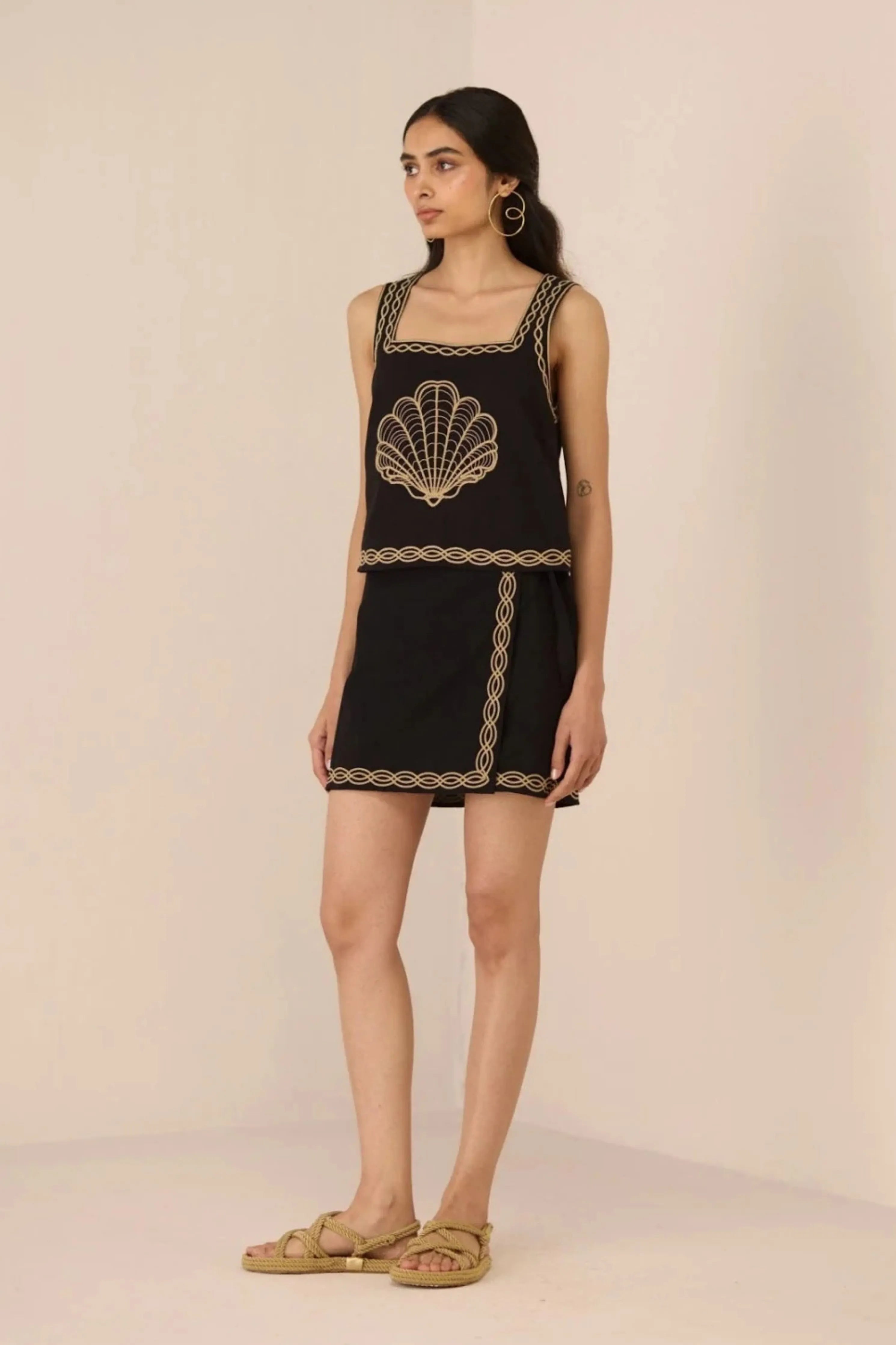 Jill Black Skirt Co-Ord Set